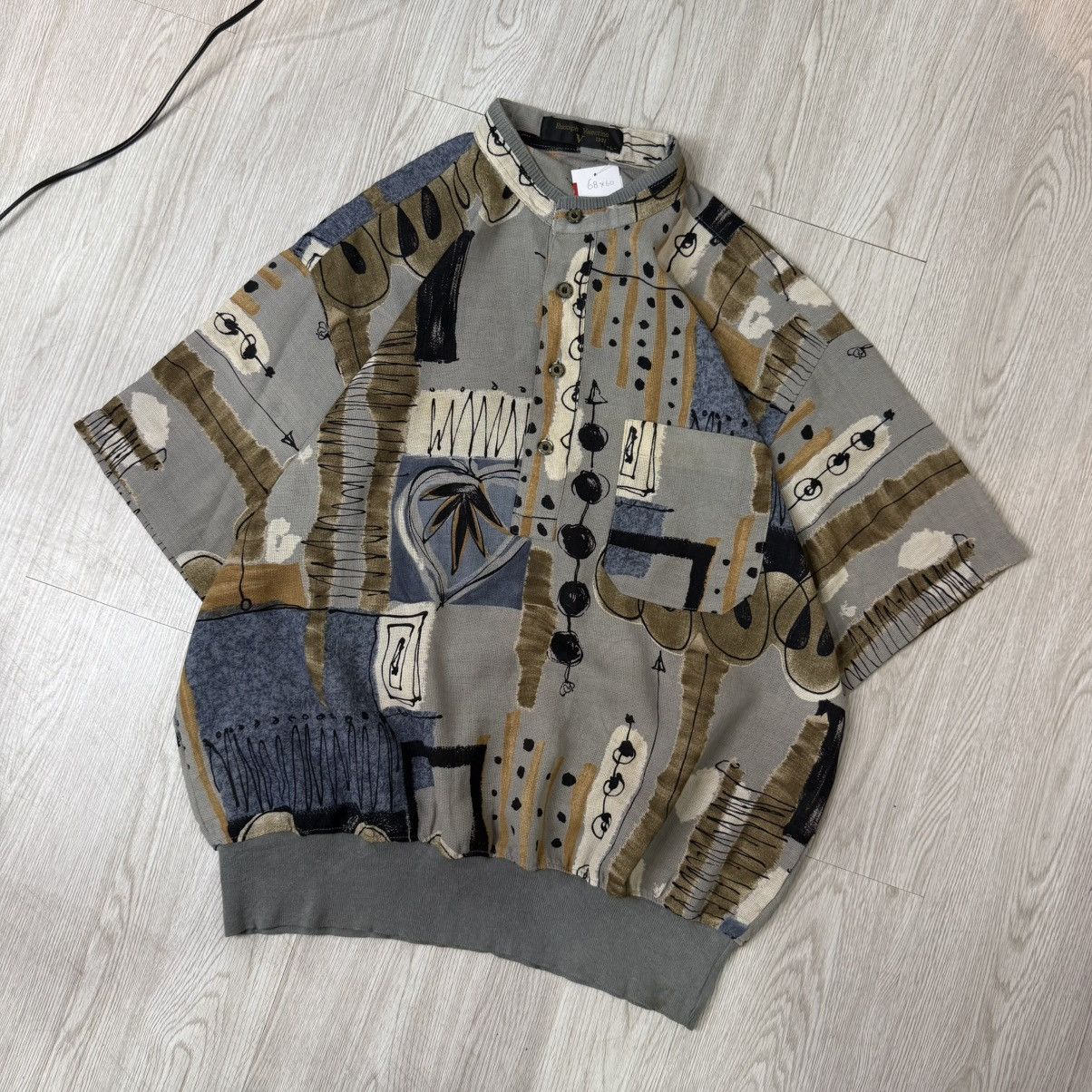 Vintage RUDOLPH VALENTINO vintage shirts abstart shanghai Size US L / EU 52-54 / 3 - 3 Thumbnail