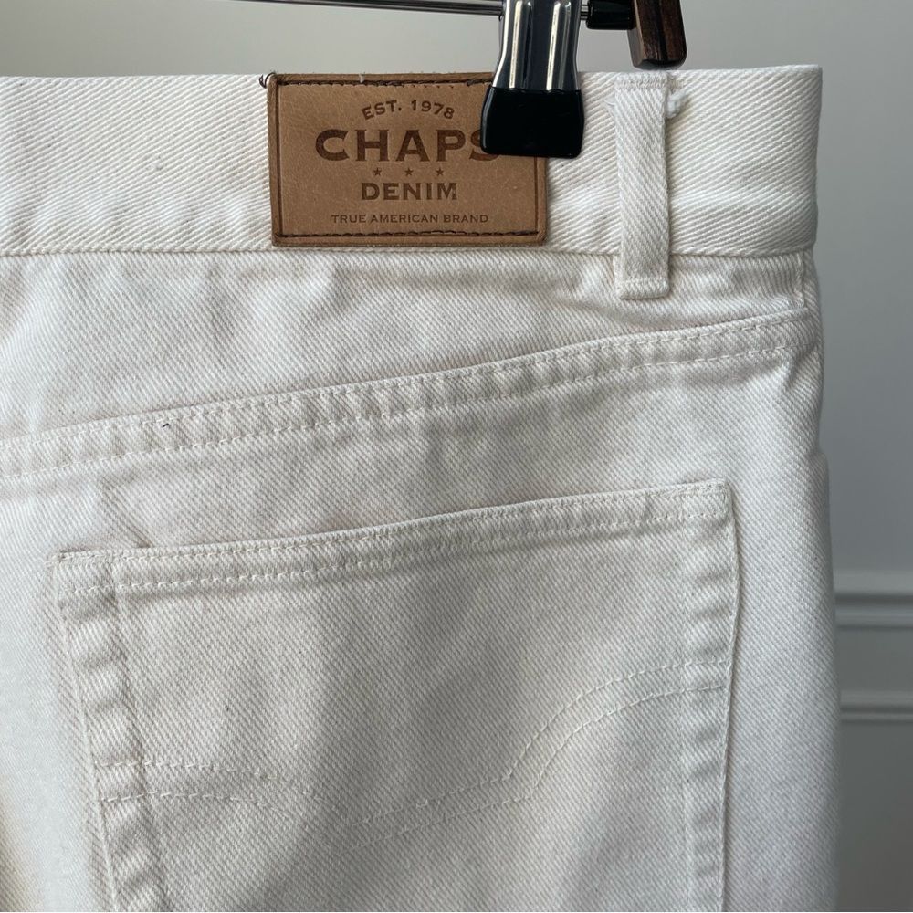 Chaps Chaps Ivory Cream Straight Leg Ankle Jeans Beaded Pocket 10 Size 32" / US 10 / IT 46 - 7 Thumbnail