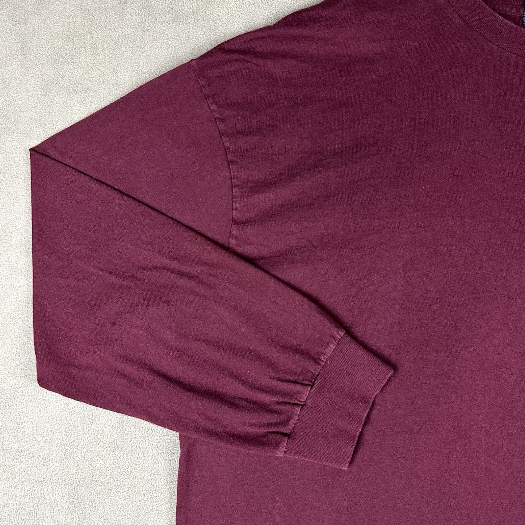 Polo Ralph Lauren Polo Ralph Lauren Shirt Mens 2XB BIG Maroon Red Long Sleeve Pocket Tee EUC Size US XXL / EU 58 / 5 - 7 Thumbnail