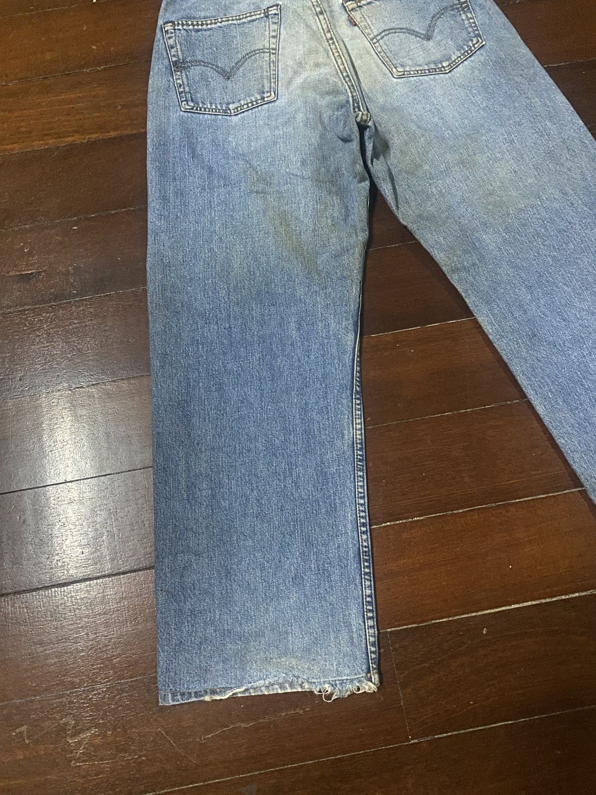 Levi's Vintage y2k Levis 504 Selvedge Distressed baggy wide Denim Size US 32 / EU 48 - 13 Thumbnail
