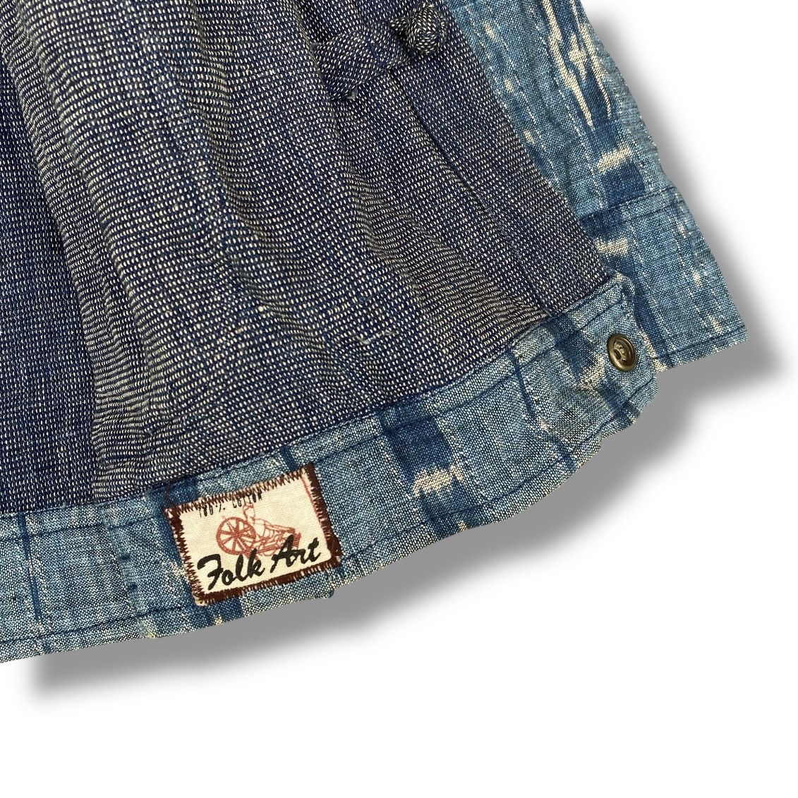Vintage Vintage 90s Folk Art Woven Reversible Denim Chore Jacket. Size US XL / EU 56 / 4 - 6 Thumbnail