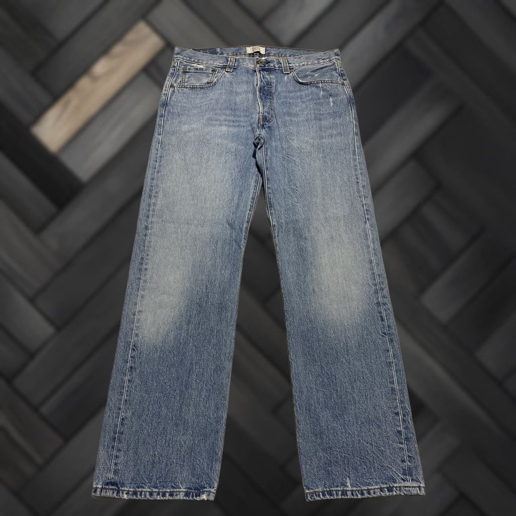 Levi's Levi's 501 Jeans Mens 33x30 Button Fly Straight Denim Vintage Distressed Blue Jeans Regular Fit Mens Size US 33 - 1 Thumbnail