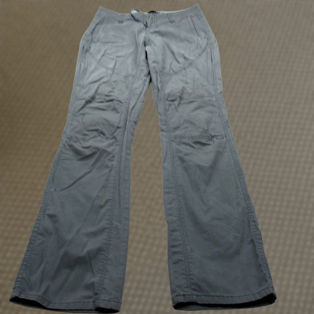Vintage KÜHL Pants Womens 4 Reg Gray Drawstring Waist Spire Roll Up Hiking 28x31 Khakis Casual Outdoor Mens, Womens, Girls, Boys Size 27" / US 4 / IT 40 - 1 Thumbnail