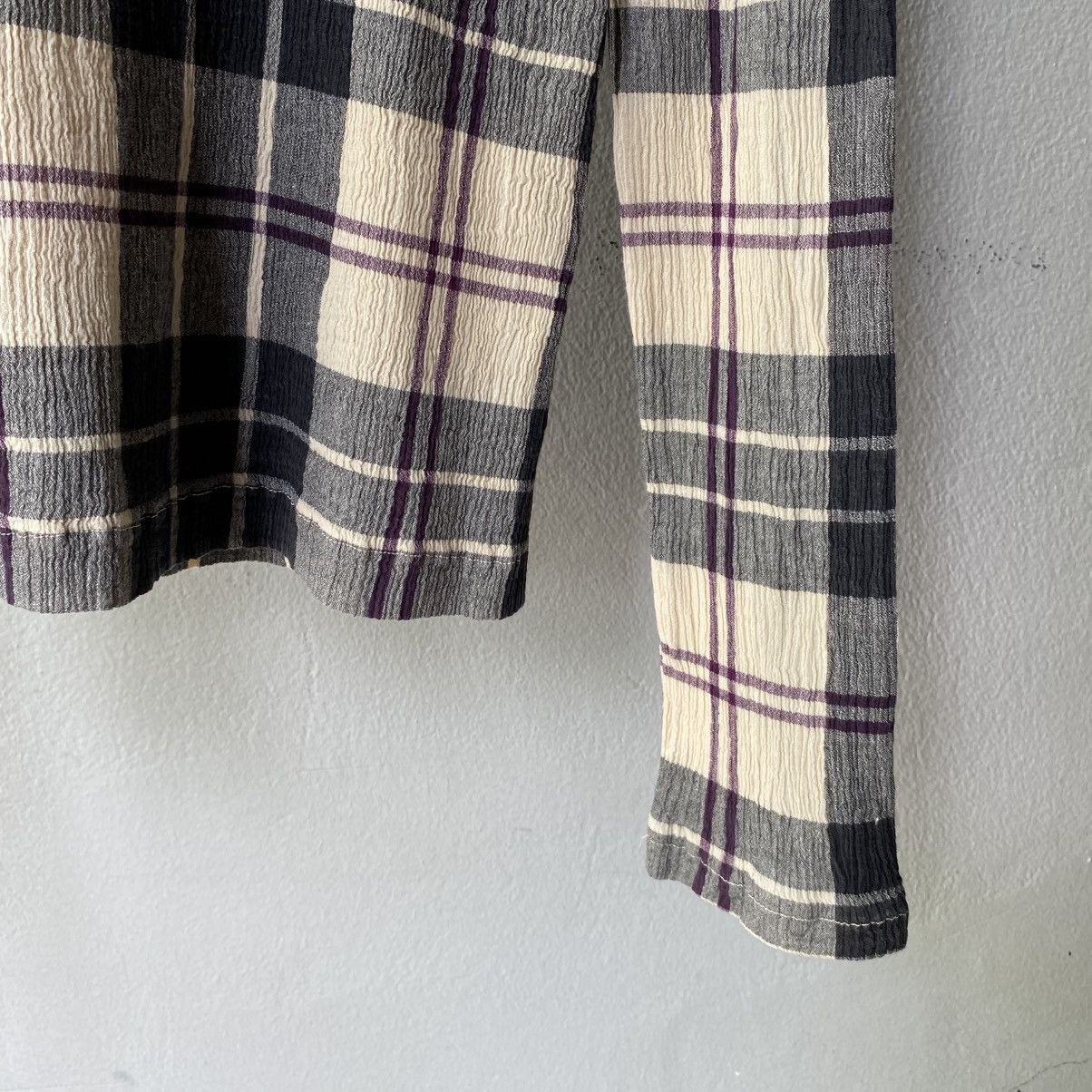 Tsumori Chisato Tsumori Chisato Multi-Color Stretch Check Pleated Shirt Size US S / EU 44-46 / 1 - 9 Thumbnail