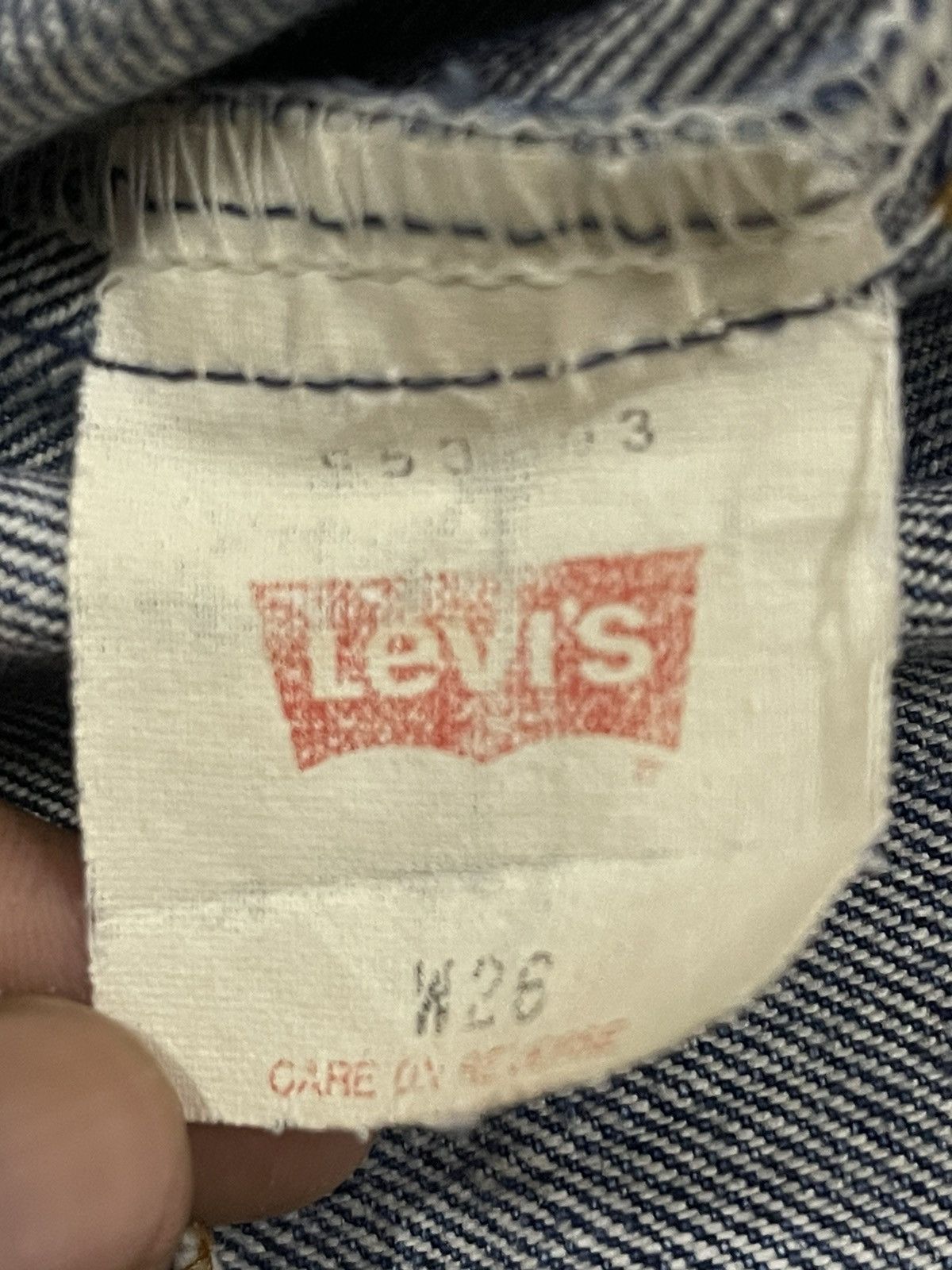 Levi's Vintage Japan 80s Levis Blue Wash Distressed Flare Jeans Size US 29 - 10 Thumbnail