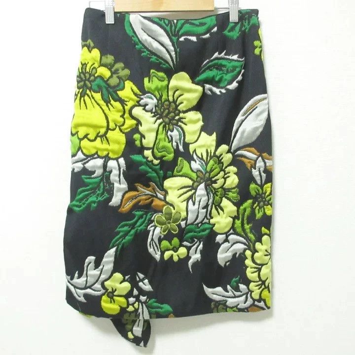 Dries Van Noten dries van noten size：36 Floral jacquard skirt 2506-Nextarr Size 22" - 2 Thumbnail