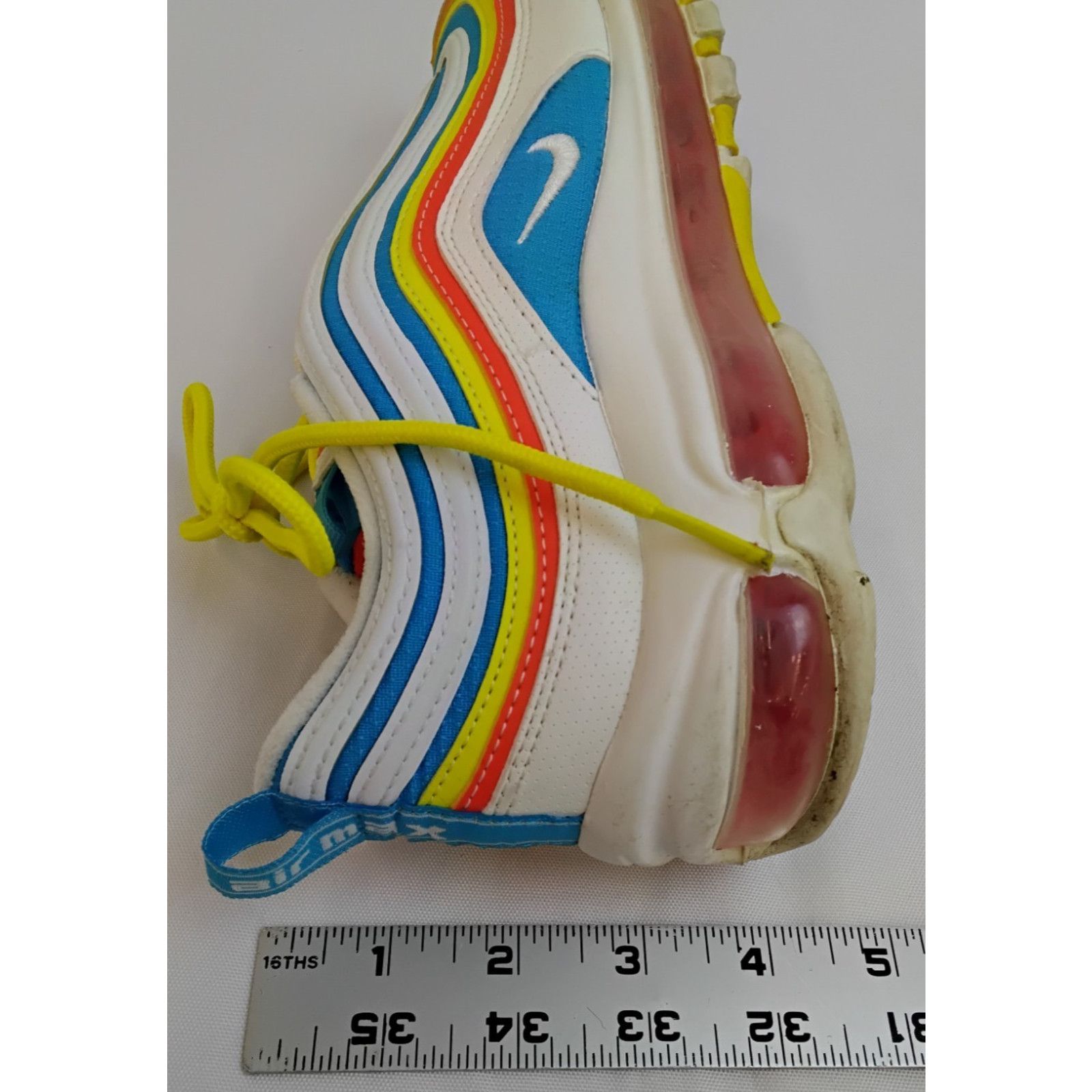 Nike Nike Air Max 97 Sneakers Youth Size 6 Blue/Orange White Size US 7 / IT 37 - 11 Thumbnail