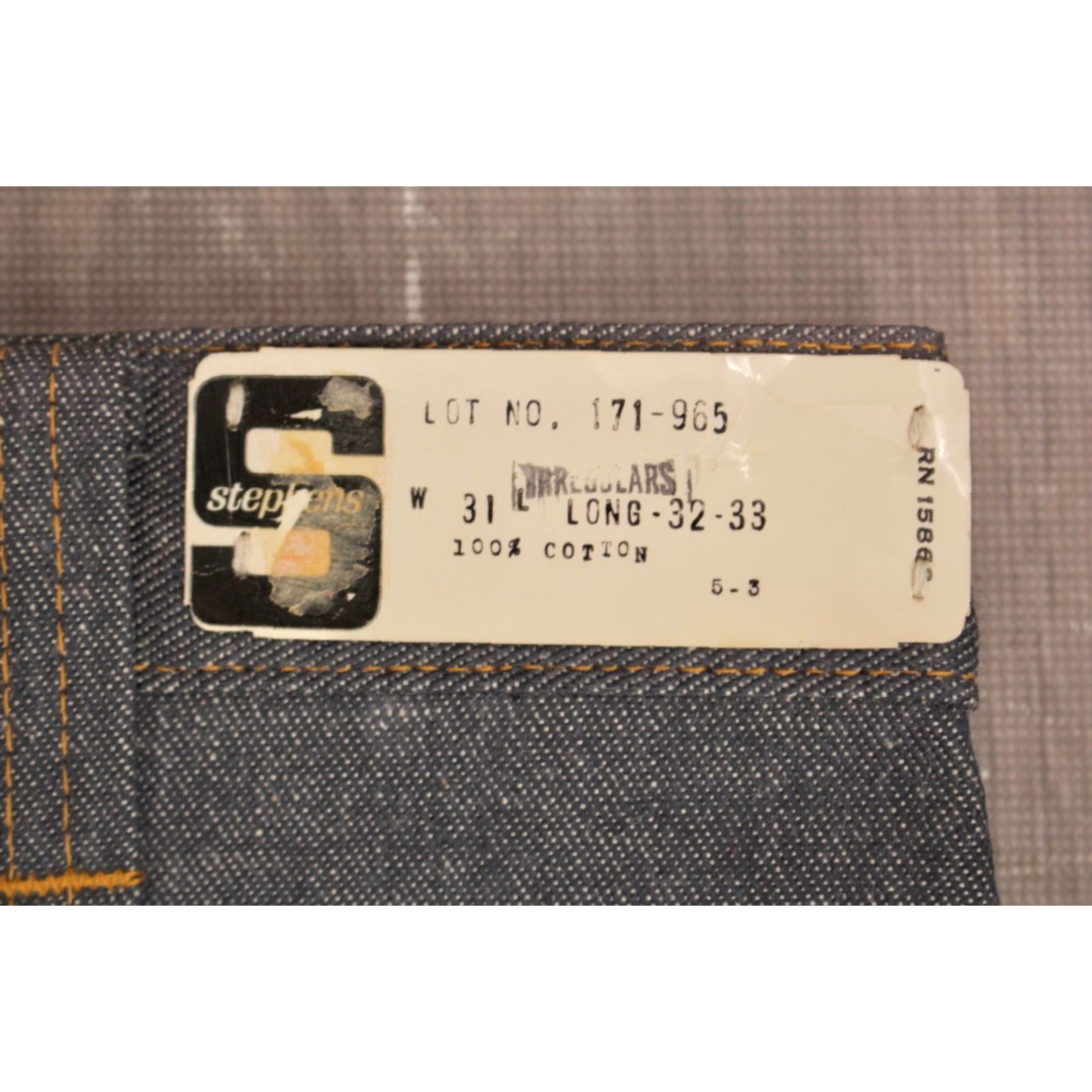 Vintage VINTAGE Stephens Jeans Flare 31x34.5 70s NOS 1970s Blue Cotton Cotton Original Jeans Mens Size US 31 - 4 Thumbnail