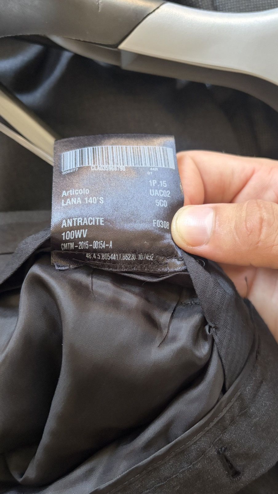 Prada Prada Single Breast 3-Button Wool Suit in Anthracite Size 34R - 11 Thumbnail