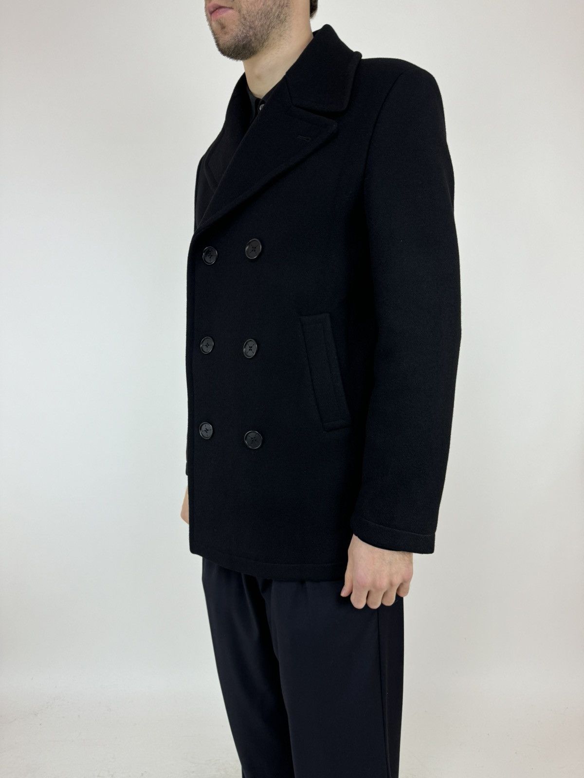 Viktor & Rolf Victor&Rolf x H&M Wool Coat Double-Breasted Black Mens 54 Size US L / EU 52-54 / 3 - 3 Thumbnail