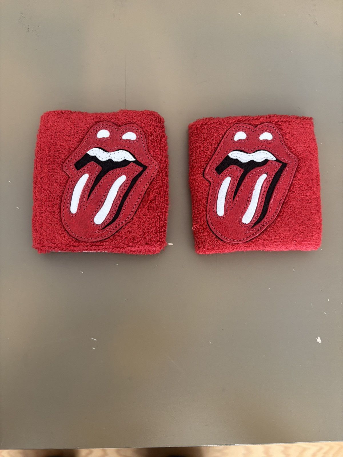 Chrome Hearts Chrome hearts red Rolling Stones leather patch wrist 