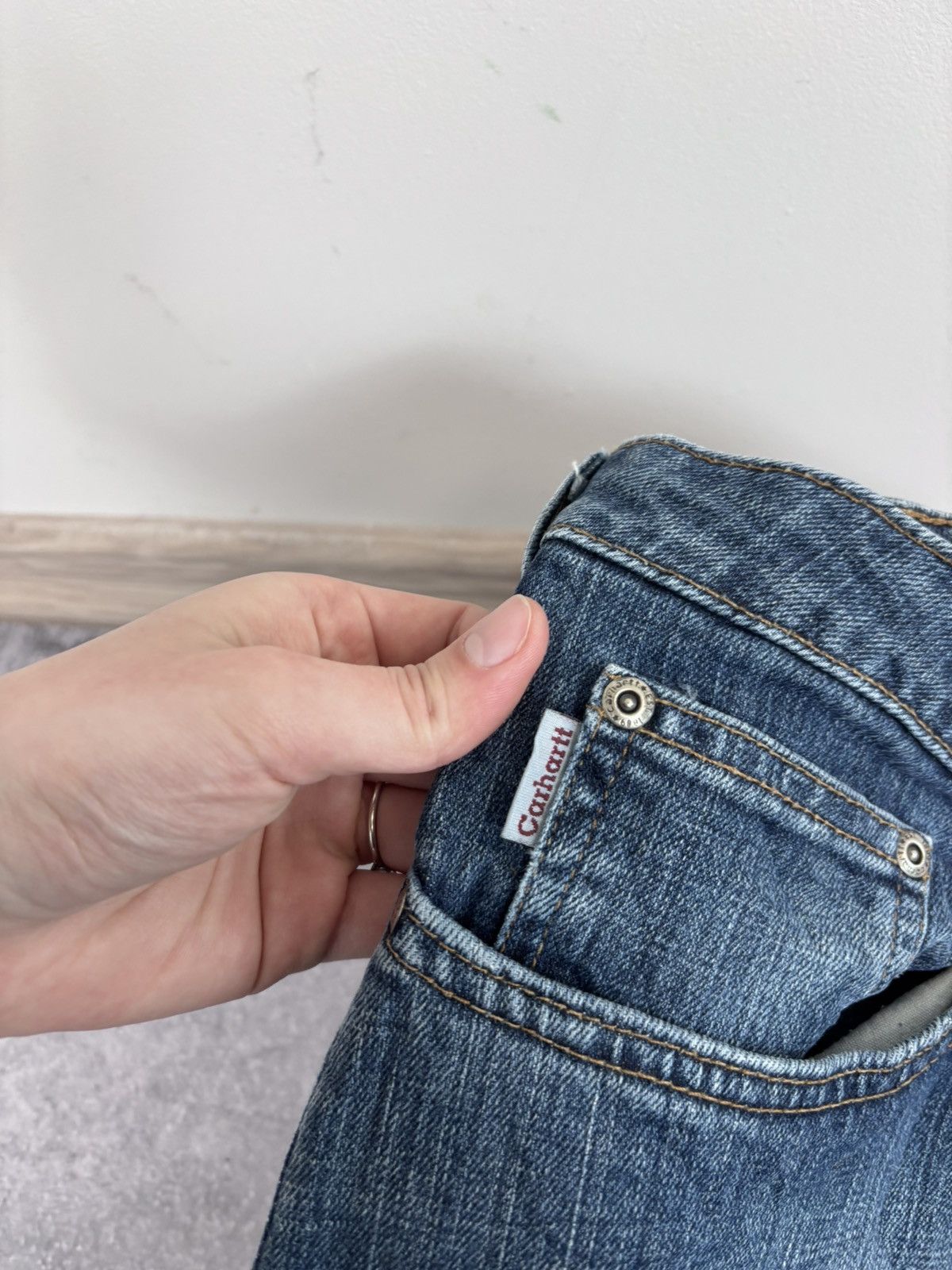 Carhartt Vintage Carhartt Faded Blue Boot Cut Flared Denim Jeans Size US 36 / EU 52 - 12 Thumbnail