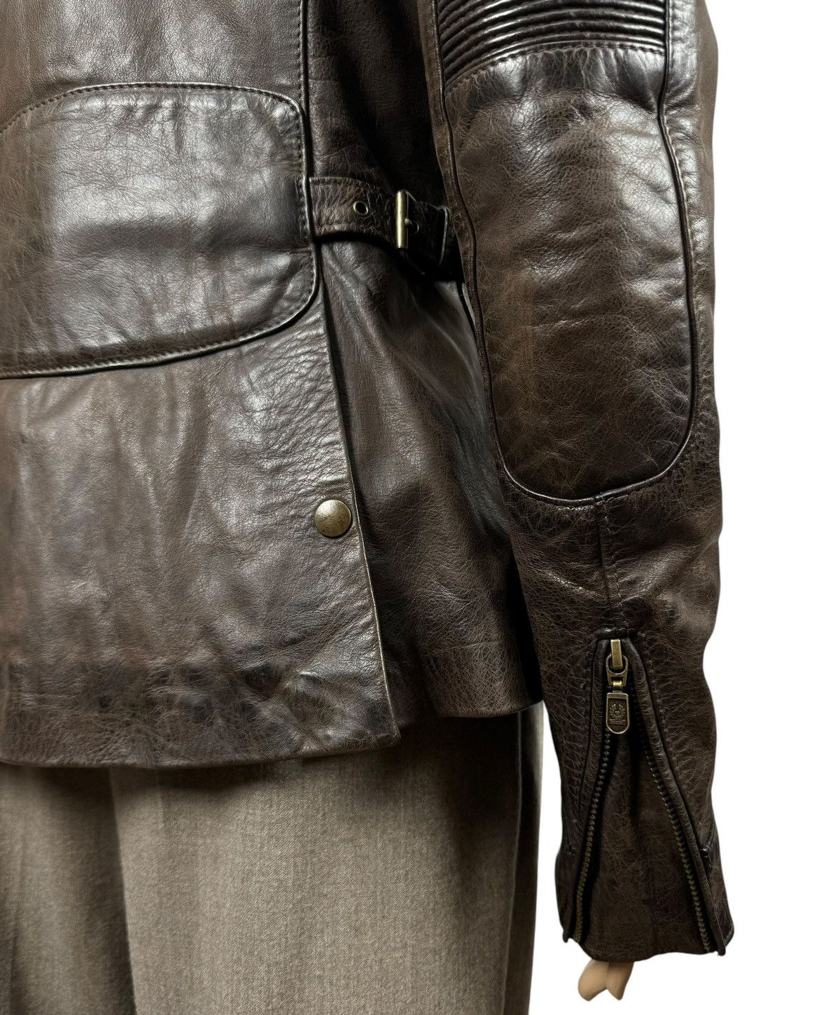 Belstaff Belstaff Womens Genuine Leather Jacket Gold Label size 42 Size M / US 6-8 / IT 42-44 - 12 Thumbnail
