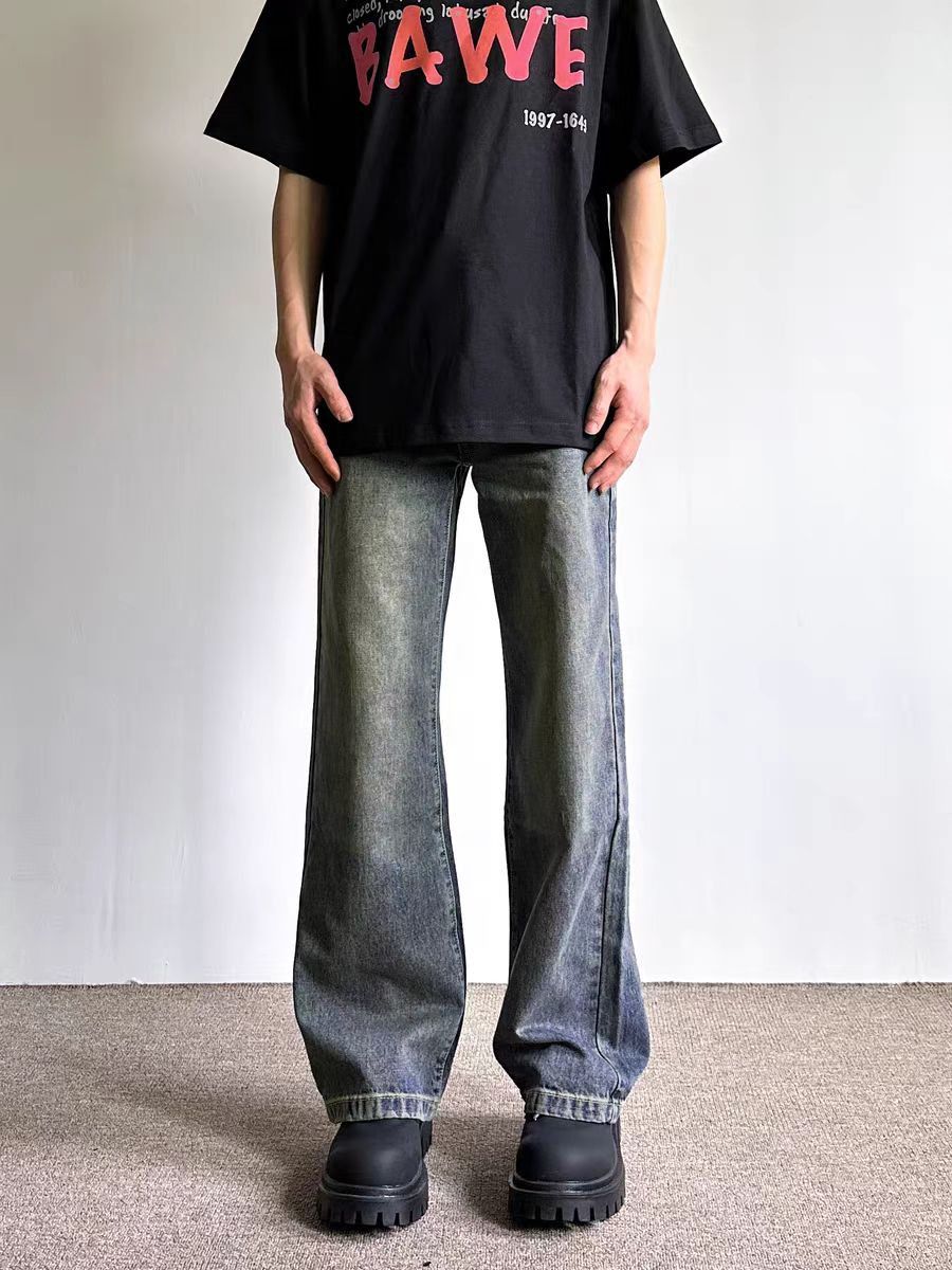 Japanese Brand × Jean Washed casual straight-leg vintage high street jeans Size US 30 / EU 46 - 3 Thumbnail