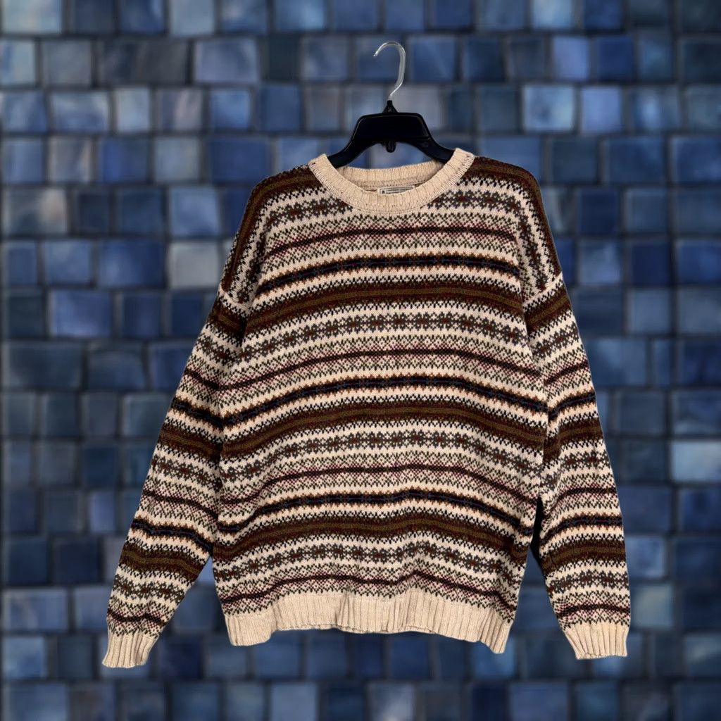 Aeropostale VINTAGE Aeropostale Sweater Mens Large Fair Isle Crewneck Knit 90s Grandpa Cosby Size US L / EU 52-54 / 3 - 1 Thumbnail