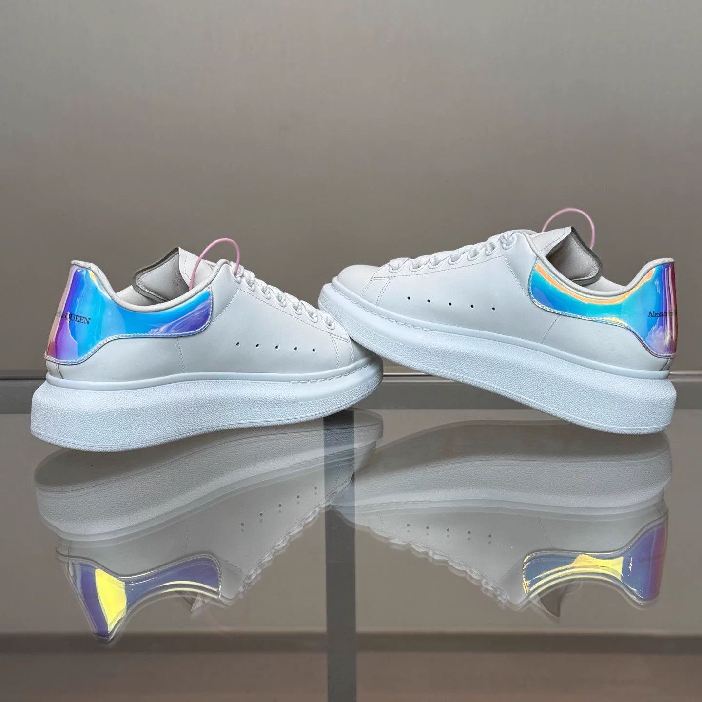 Alexander McQueen Alexander McQueen Iridescent White Sneakers EU37 99 Size US 6 / IT 36 - 6 Thumbnail