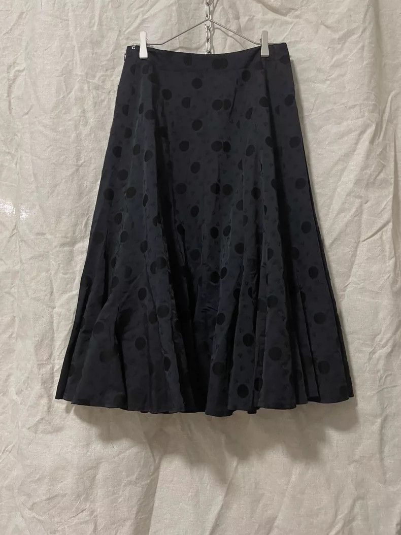 Comme des Garcons Comme Des Garcons size M Black polka-dot trefoil jacquard Size 24" / US 00 / IT 34 - 5 Thumbnail