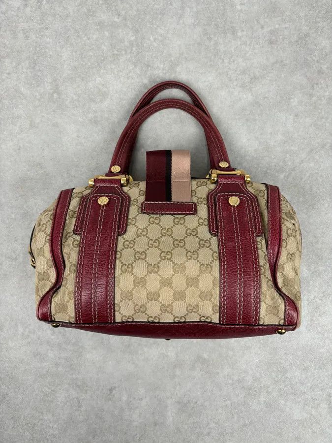 Gucci SS2009 Gucci Red & Beige Monogram Heritage Bag by Frida Giannini Size ONE SIZE - 12 Thumbnail
