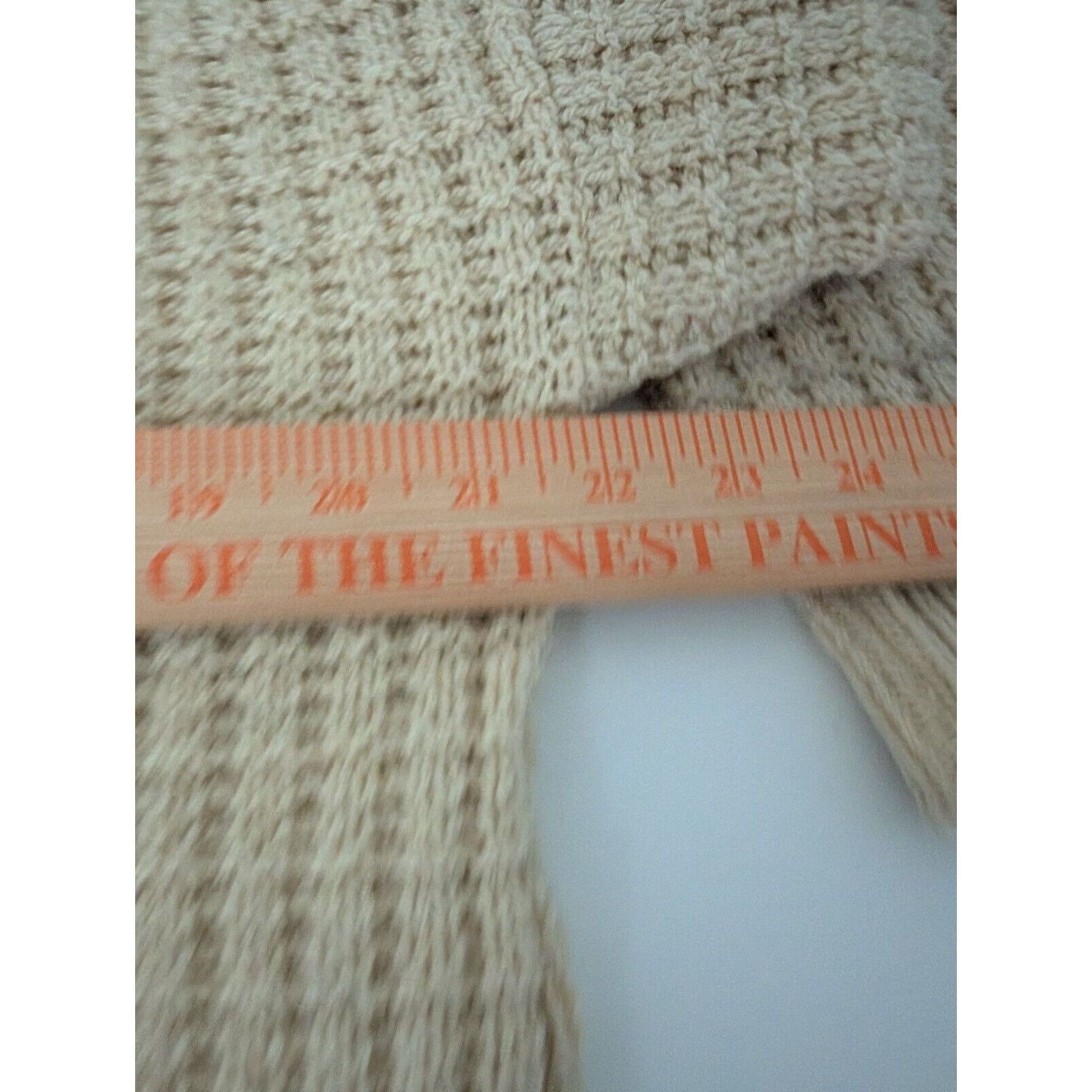 Designer Vintage Fisherman Sweater Mens Large Cream Wool Blend Long Size US L / EU 52-54 / 3 - 8 Thumbnail