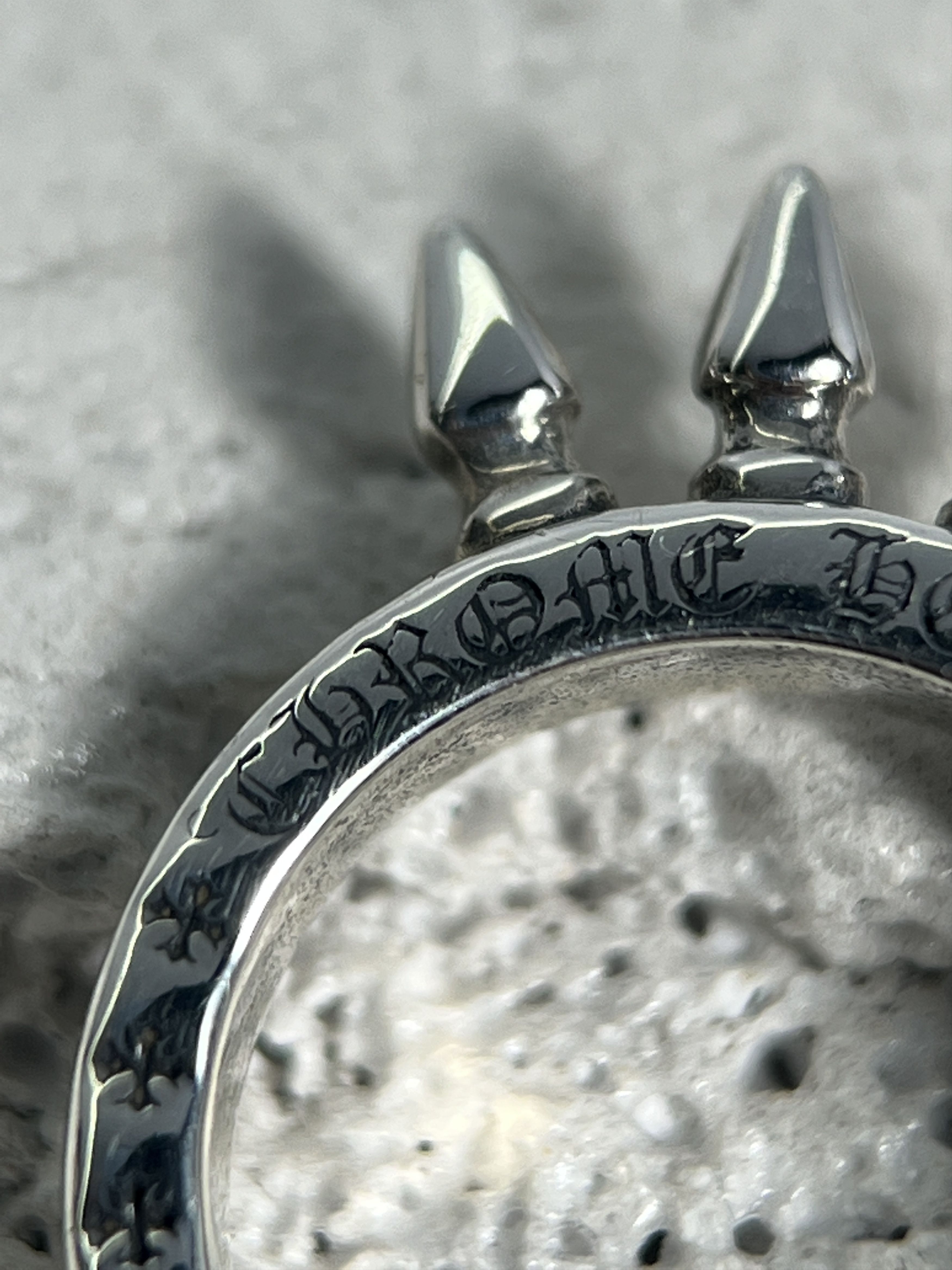Chrome Hearts Chrome Hearts Triple Spike Ring Sterling Silver Size ONE SIZE - 5 Thumbnail