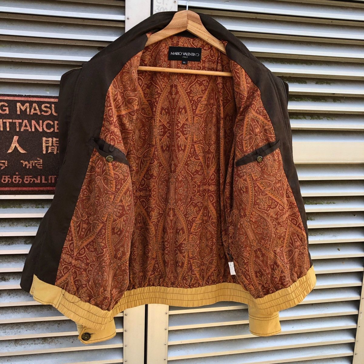 Mario Valentino Vintage Mario Valentino Italy Sun Faded Bomber Jacket Size US L / EU 52-54 / 3 - 4 Thumbnail