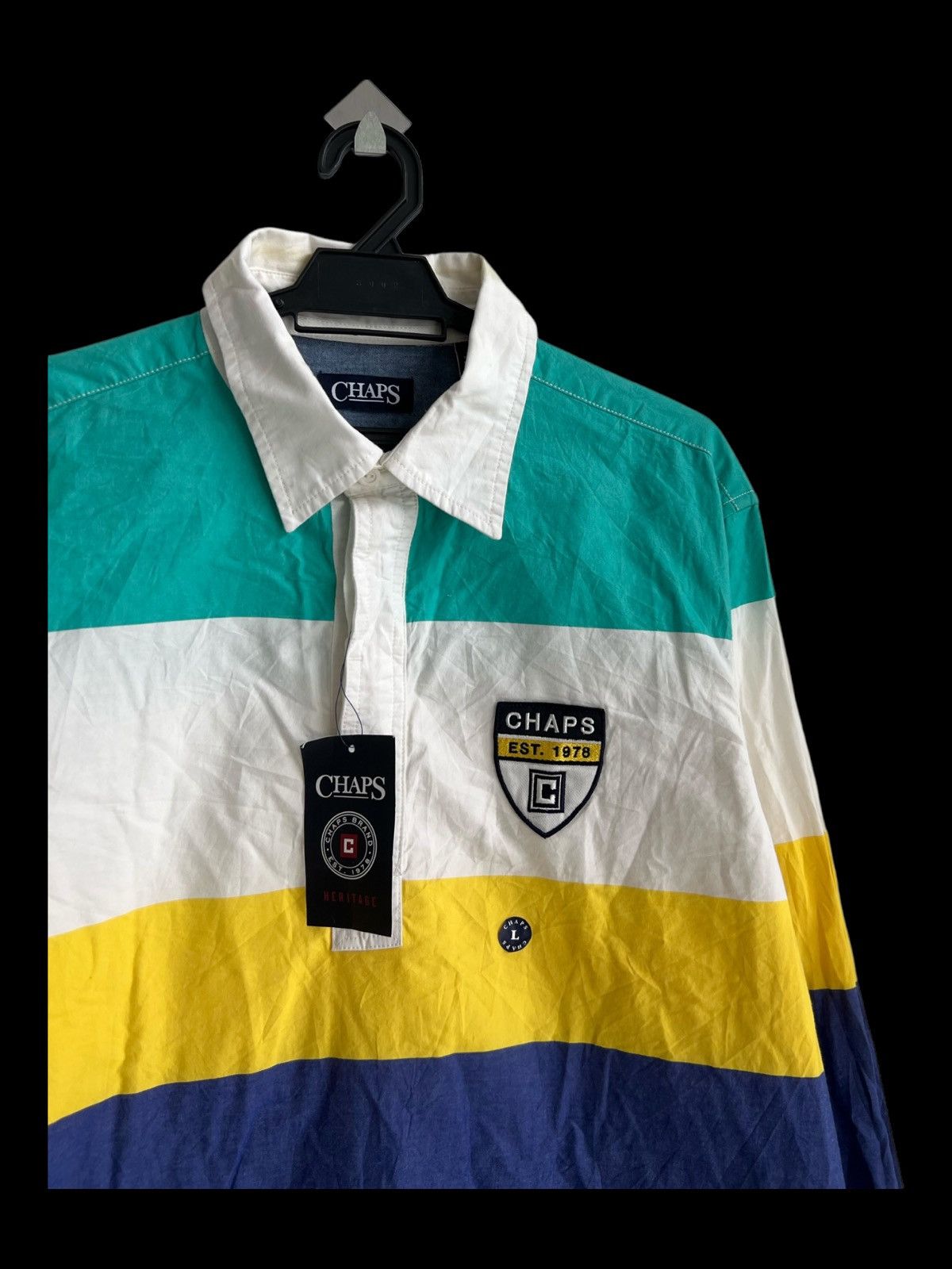 Hudsons Bay × Lo Life × Polo Ralph Lauren NWT Ralph Lauren Hudson Bays Striped Heritage Rugby Shirt Size US L / EU 52-54 / 3 - 2 Thumbnail