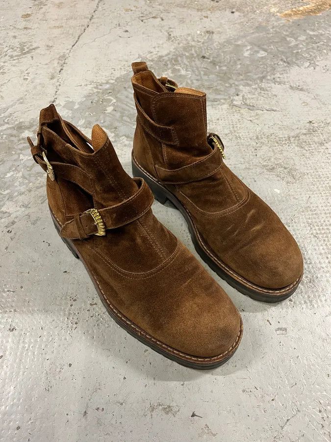 Vintage 2000s Versace Brown Suede Leather Boots Size US 8 / EU 41 - 6 Thumbnail