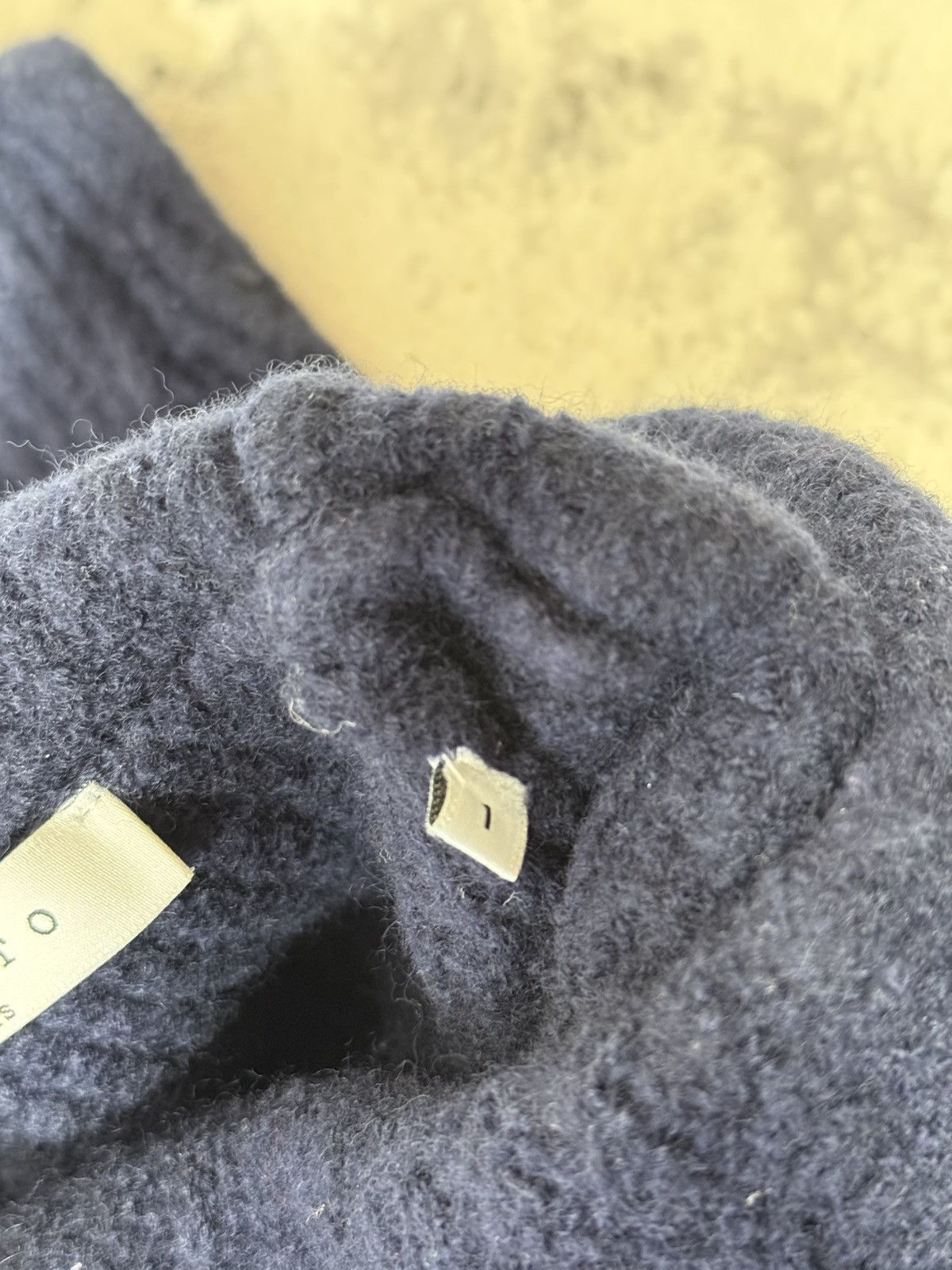 Sandro Sandro Oversized Neck Navy Wool Sweater Size XS / US 0-2 / IT 36-38 - 6 Thumbnail