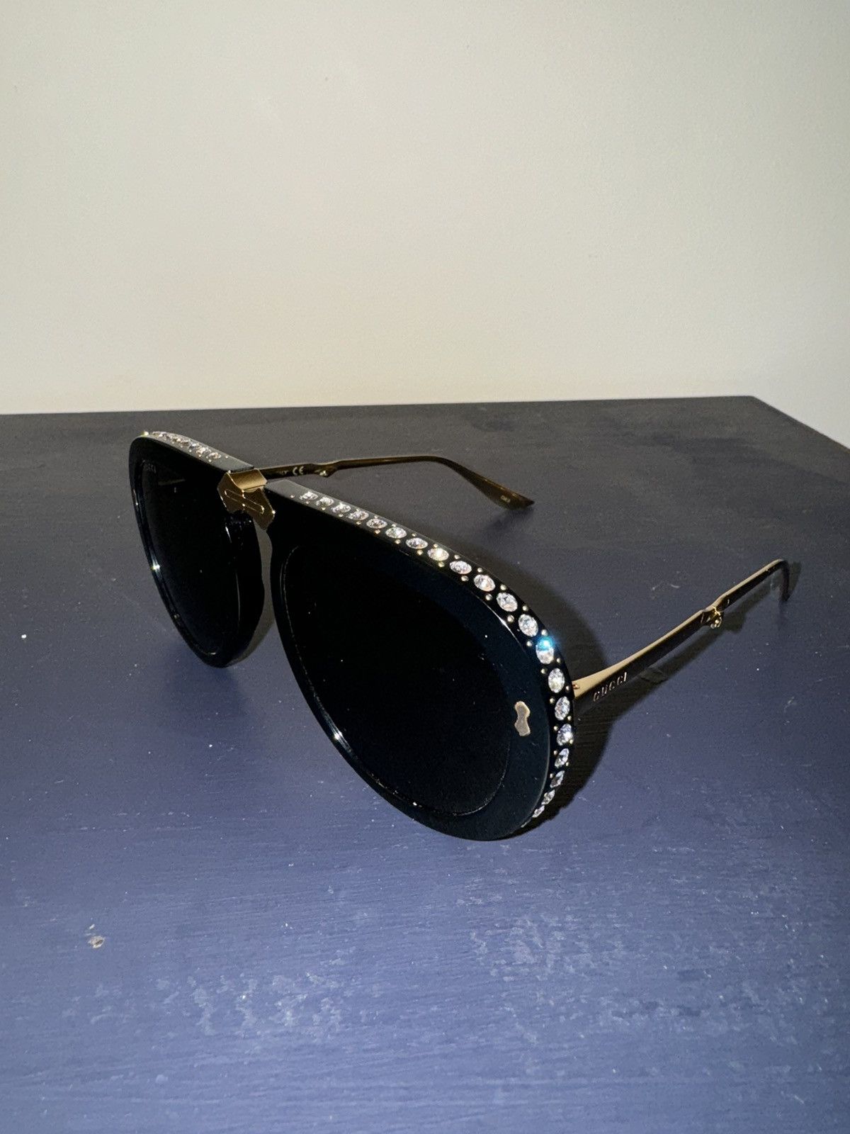 Gucci Gucci Crystal Aviators Size ONE SIZE - 5 Thumbnail