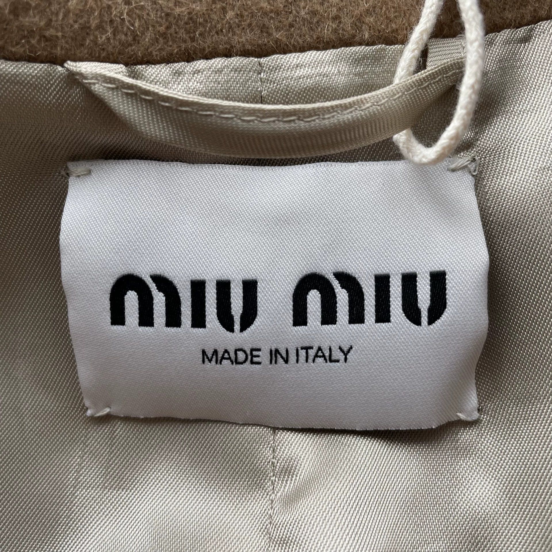 Miu Miu MIU MIU Wmn's DB Collar Camel Jacket 36 Size XS / US 0-2 / IT 36-38 - 5 Thumbnail