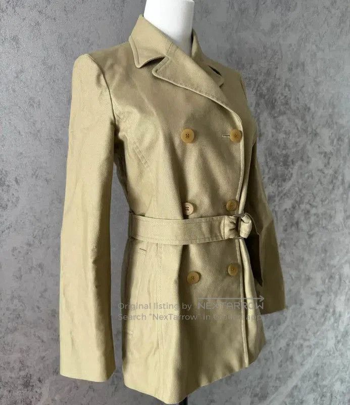 Burberry Burberry Green Cotton Long Coat for Women. Size M / US 6-8 / IT 42-44 - 7 Thumbnail
