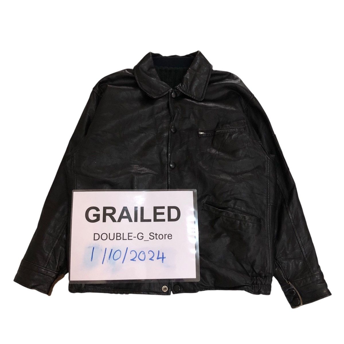 Japanese Brand 📌Vintage Biker Cafe Racer Leather Jacket Japan Issey Miyake Size US M / EU 48-50 / 2 - 1 Thumbnail
