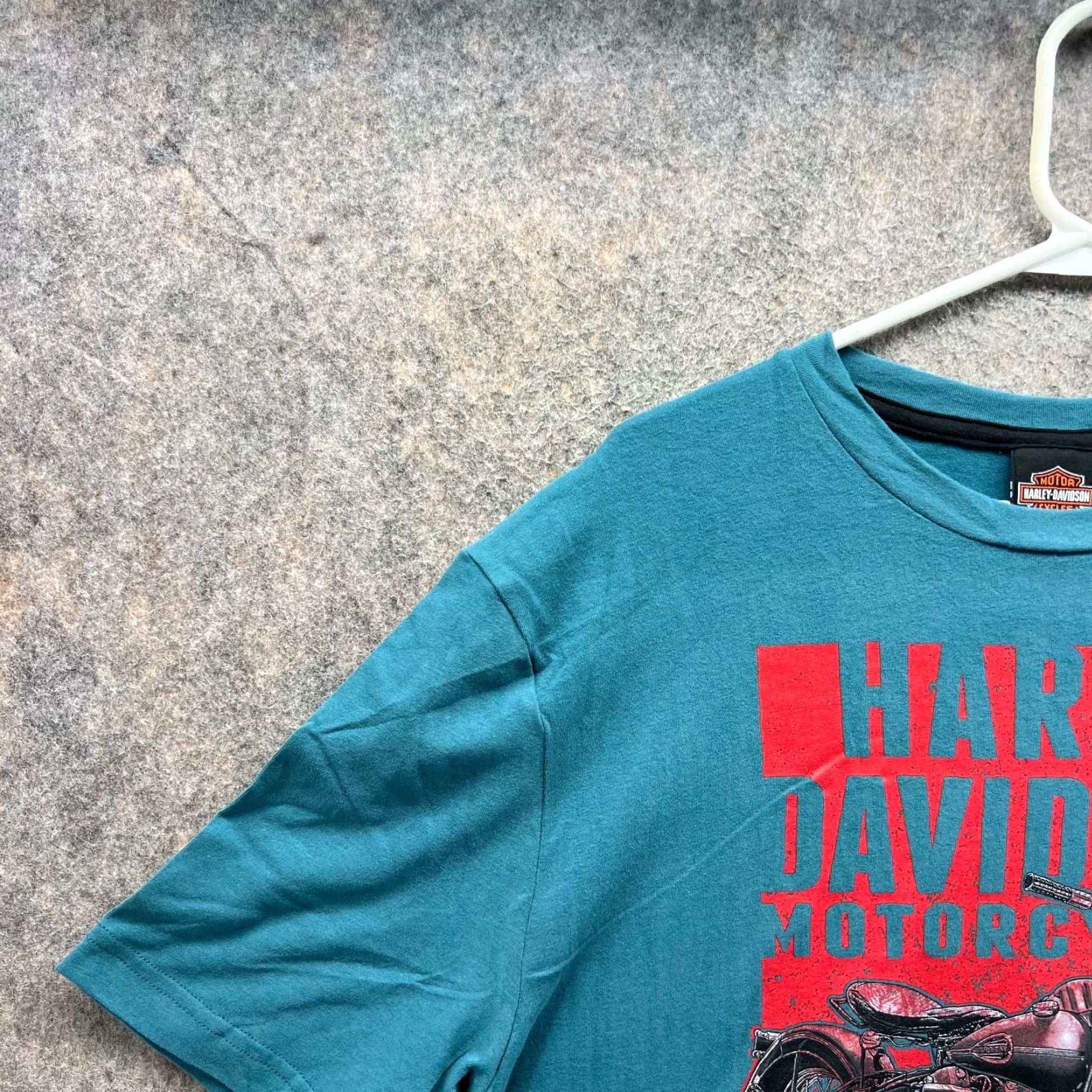 Harley Davidson Harley-Davidson Shirt Men XL Teal Blue Motorcycle Biker Casual Tee 2019 NEW Size US XL / EU 56 / 4 - 6 Thumbnail