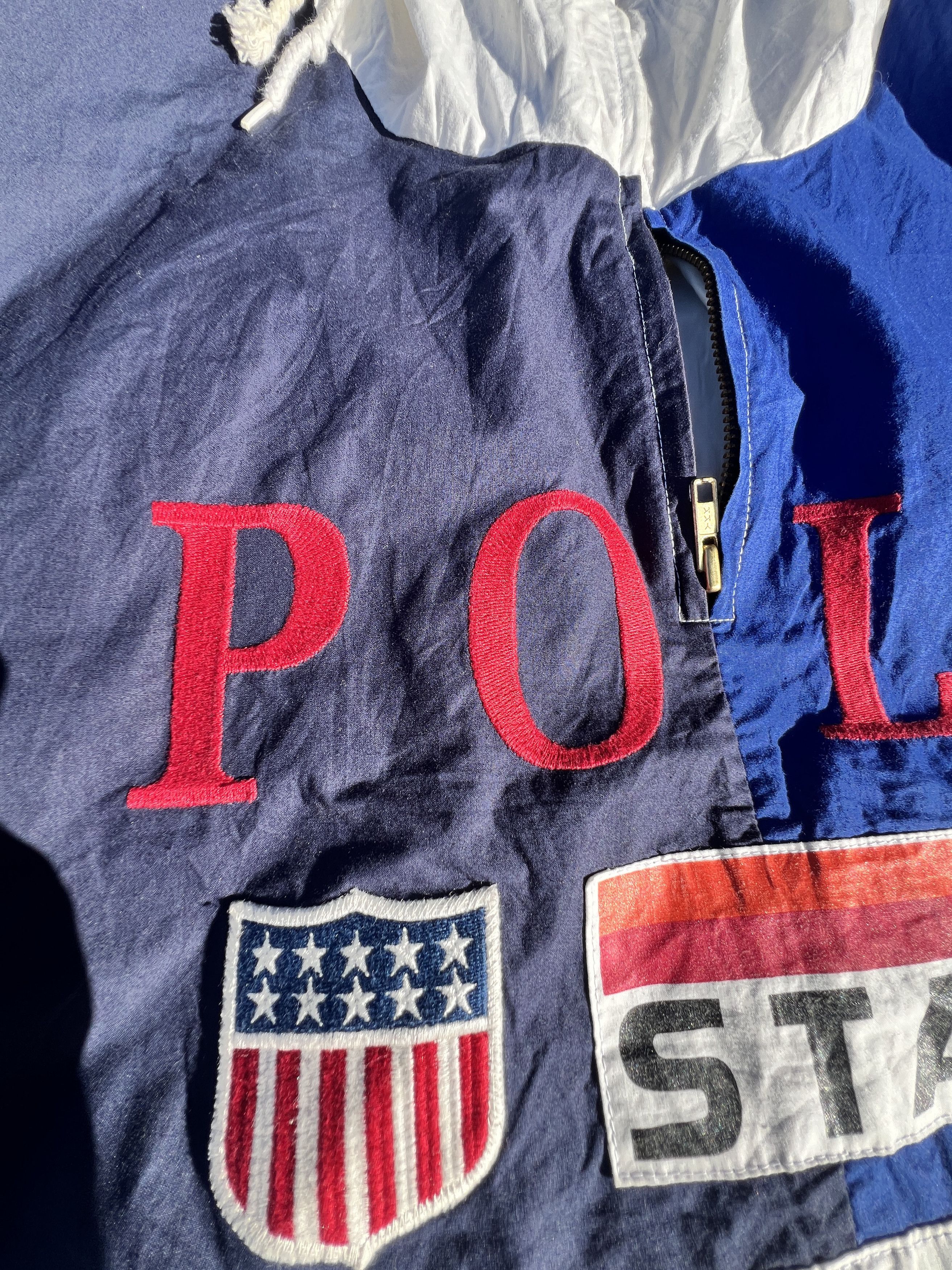 Polo Ralph Lauren 1992 OG Polo Ralph Lauren Stadium "Bib" Poplin Windbreaker Size US L / EU 52-54 / 3 - 2 Thumbnail