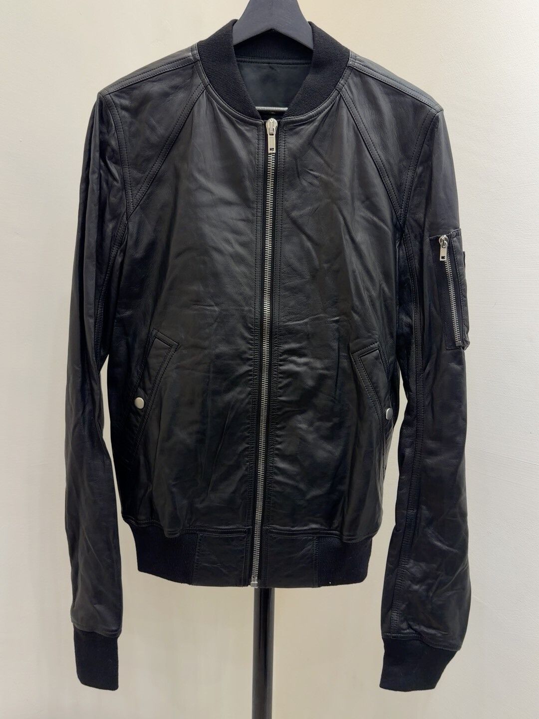 Rick Owens Rick Owens Black Leather Jacket Size US M / EU 48-50 / 2 - 1 Thumbnail
