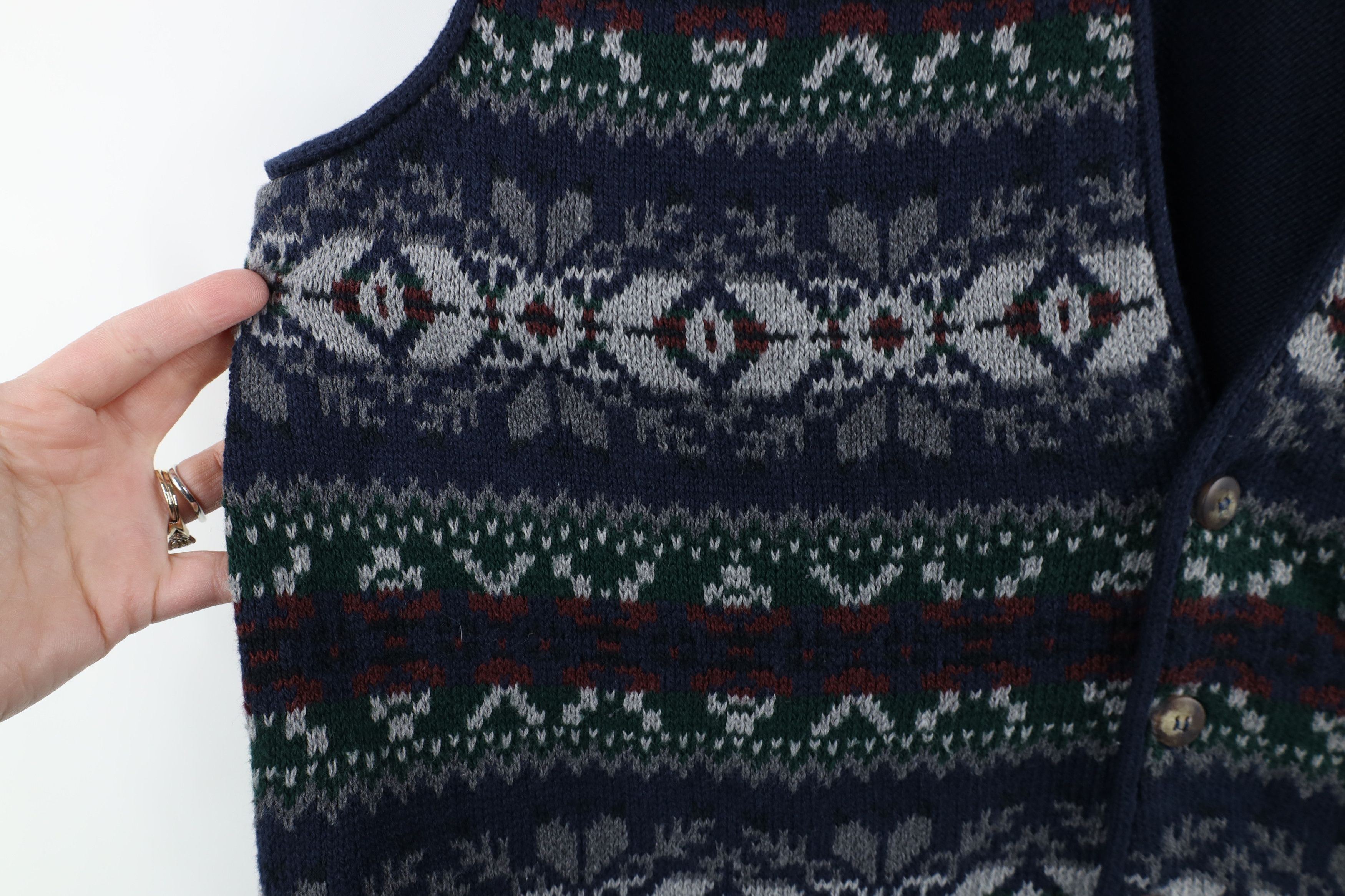 Vintage Vintage 90s Streetwear Knit Cardigan Sweater Vest USA Size US L / EU 52-54 / 3 - 6 Thumbnail