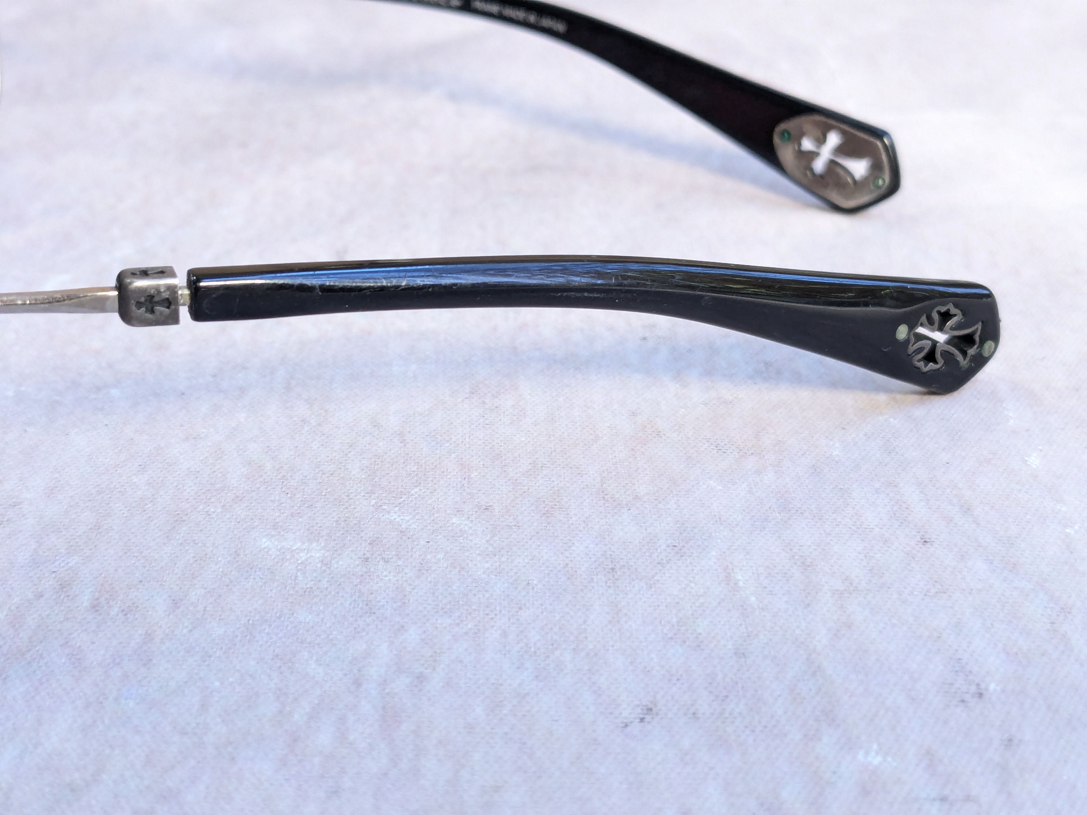 Chrome Hearts Chrome Hearts Aviator Sunglasses Oral Blue Silver Cross Y2K Size ONE SIZE - 7 Thumbnail