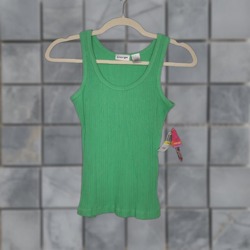 Energie VINTAGE Energie Green Tank Top M Womens Tank Medium Green NWT Fairy Whimsy 90s Y2K Size M / US 6-8 / IT 42-44 - 1 Thumbnail
