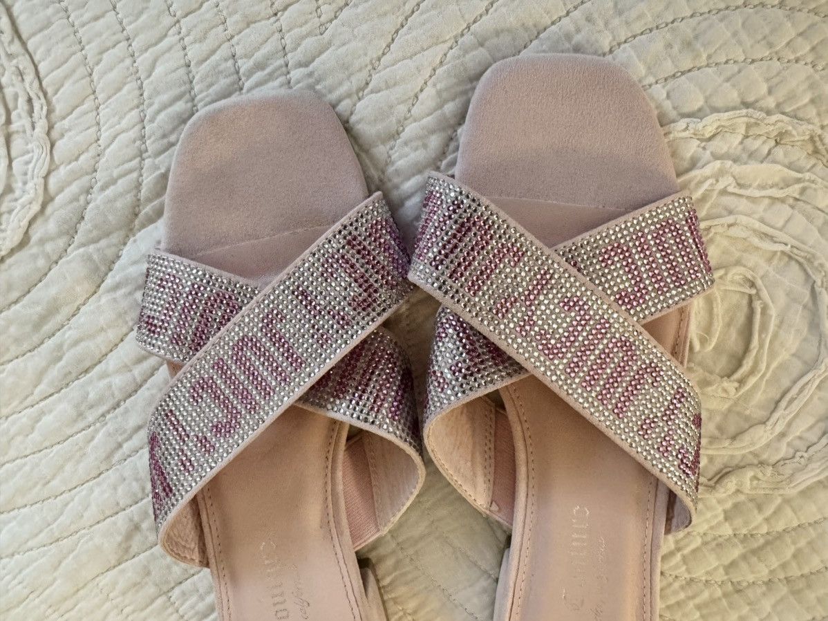 Juicy Couture Juicy Couture Zarie Pink Rhinestone Slide Sandals Size 7.5 Size US 7.5 / IT 37.5 - 6 Thumbnail