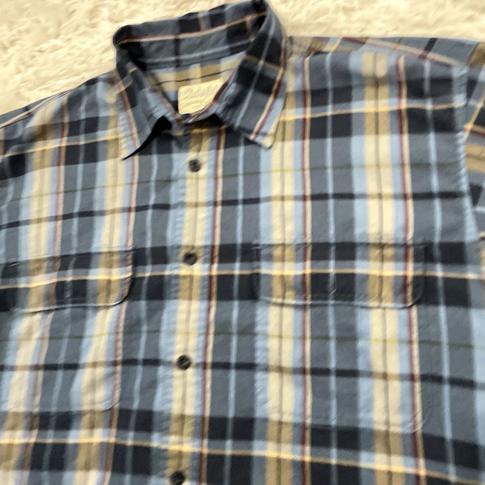 Vintage Cabela's Button-Up Shirt Men L Reg Blue Plaid Vintage90sY2k Outdoor Workwear Hole 50" Button-Up Casual Workwear Mens Size US L / EU 52-54 / 3 - 5 Thumbnail