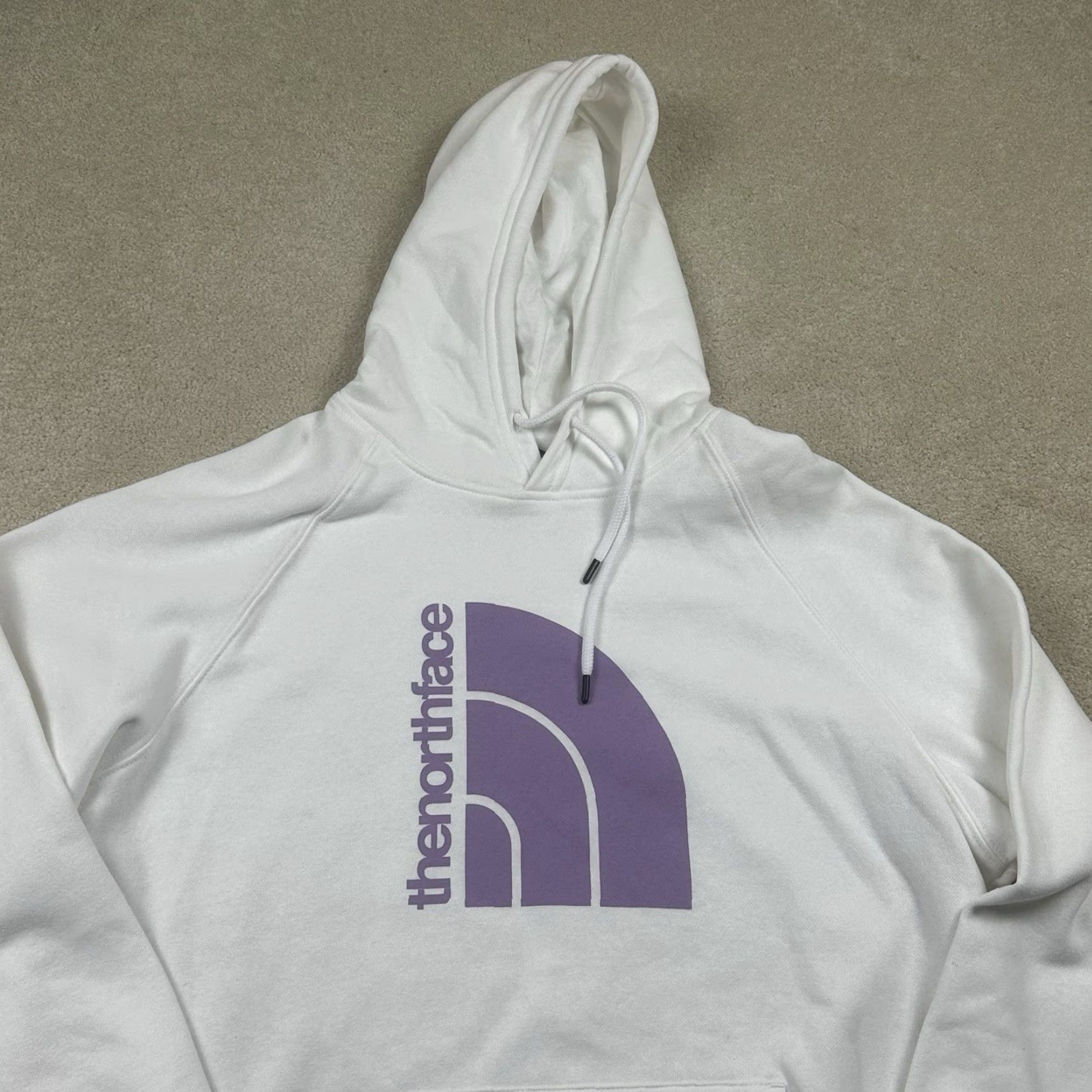 The North Face The North Face Hoodie Sweatshirt Womens XL White Adult Regular Hooded Pullover Fleece Logo Embroidered Pockets Size XL / US 12-14 / IT 48-50 - 2 Thumbnail