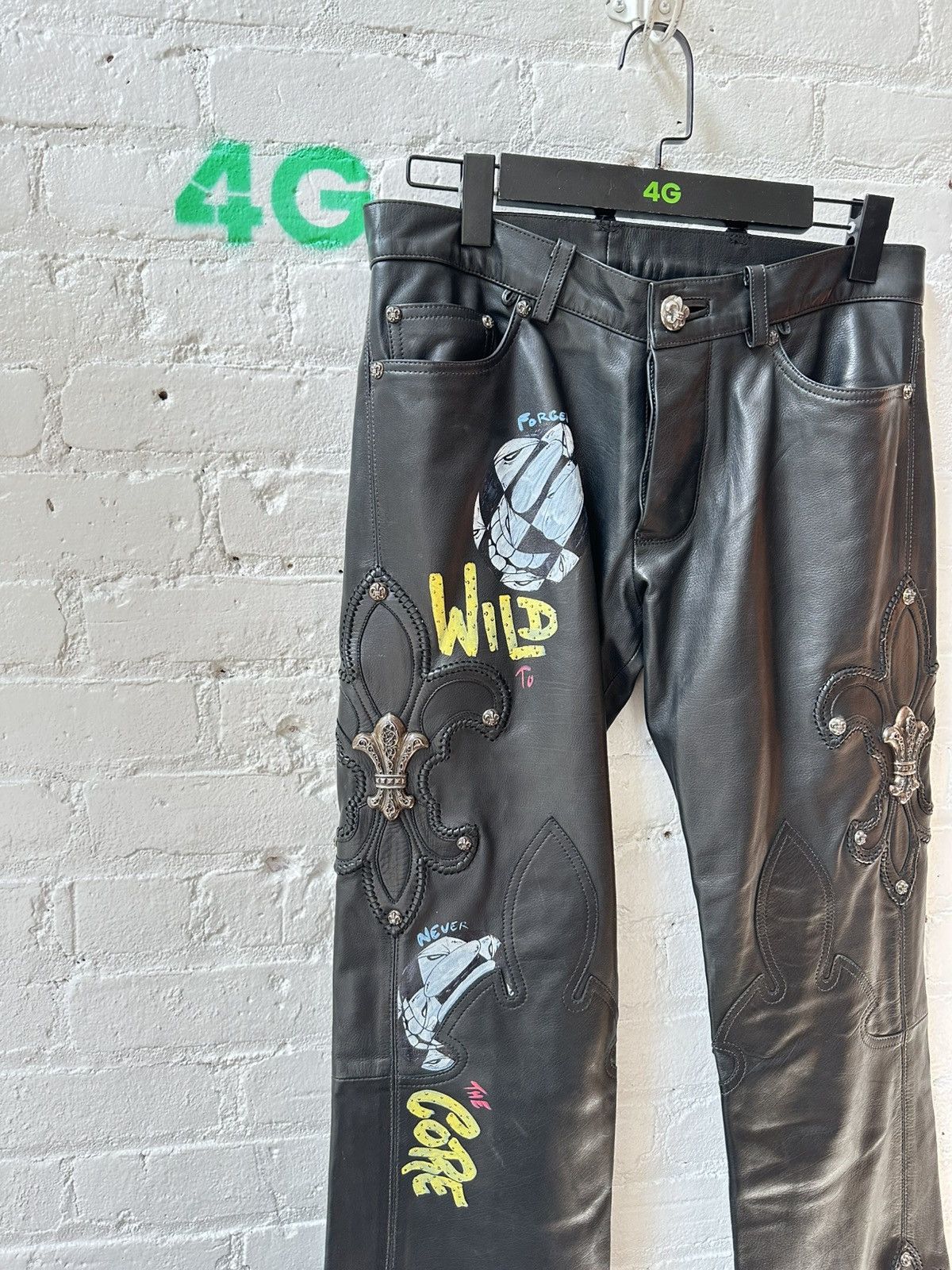 Chrome Hearts CHROME HEARTS MATTYBOY FLUR LEATHERS 29 30 31 Size US 30 / EU 46 - 2 Thumbnail