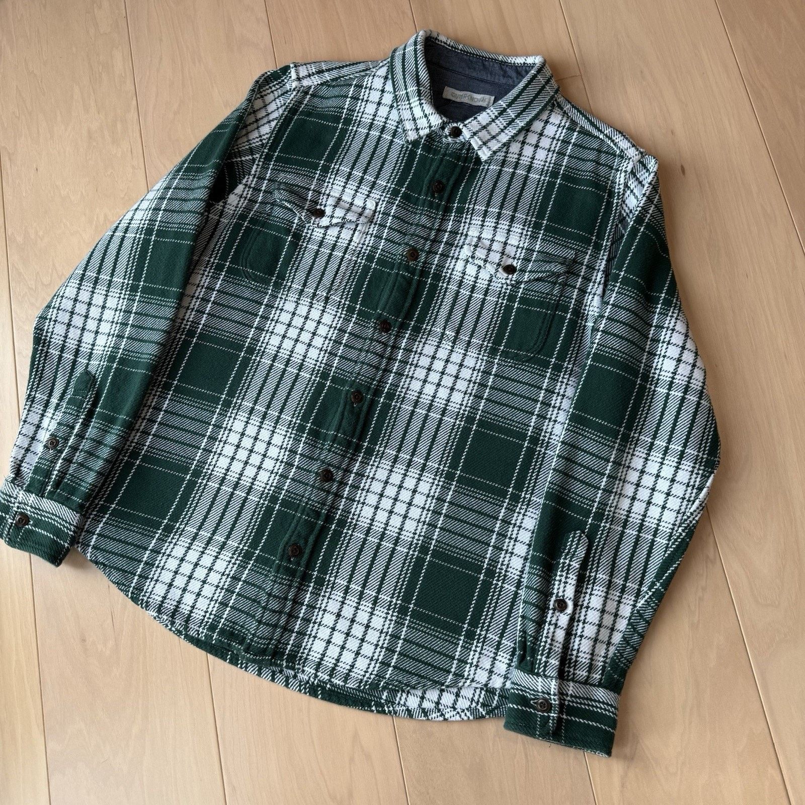 Outerknown Outerknown Blanket Shirt Large Green Multicolor Heavy Cotton Size US L / EU 52-54 / 3 - 9 Thumbnail