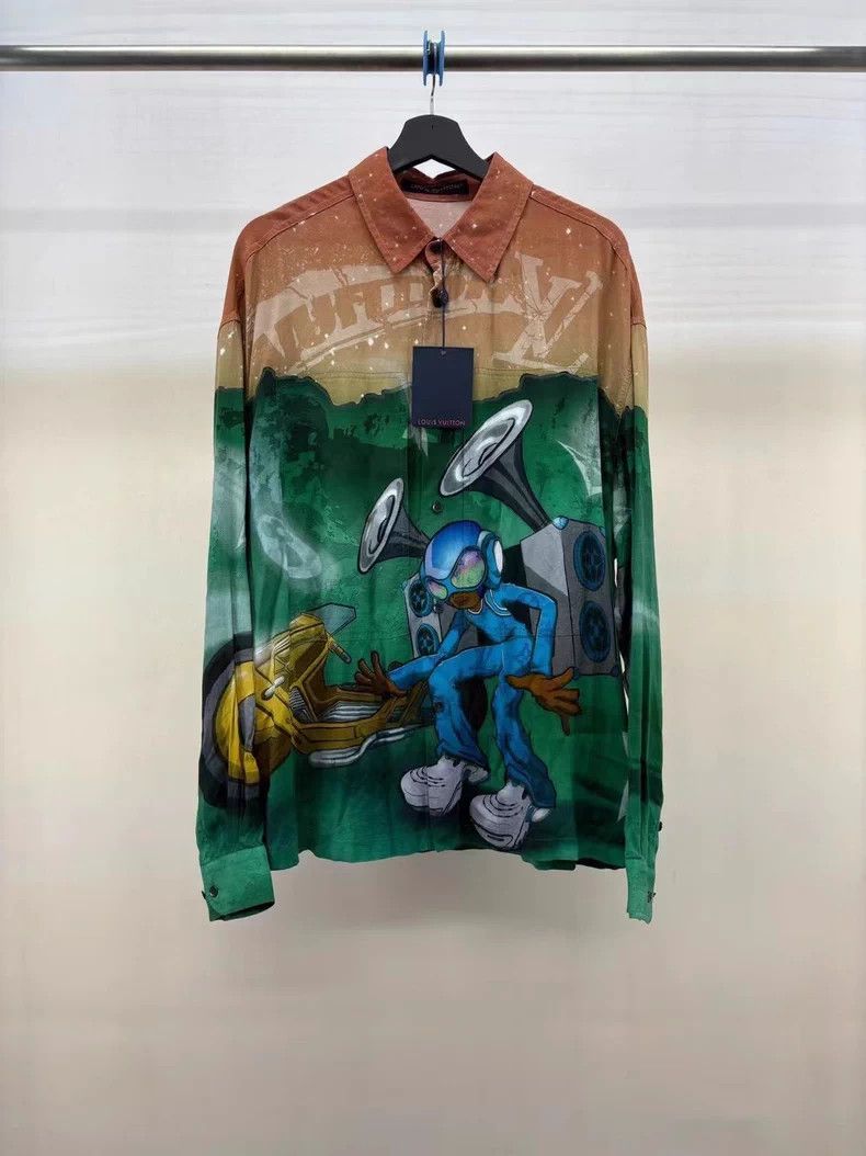 Louis Vuitton LOUIS VUITTON Alien Stereo Shirt 2504-Nextarrow Size US M / EU 48-50 / 2 - 1 Thumbnail