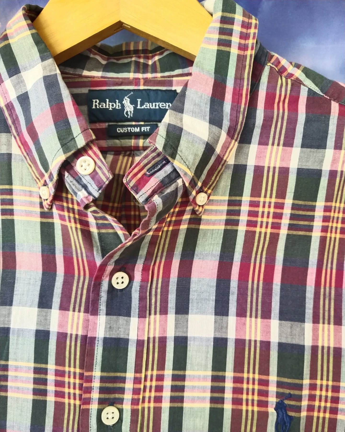 Ralph Lauren Ralph Lauren Three Tone Custom Fit Plaid Flanel Shirt Size US L / EU 52-54 / 3 - 2 Thumbnail