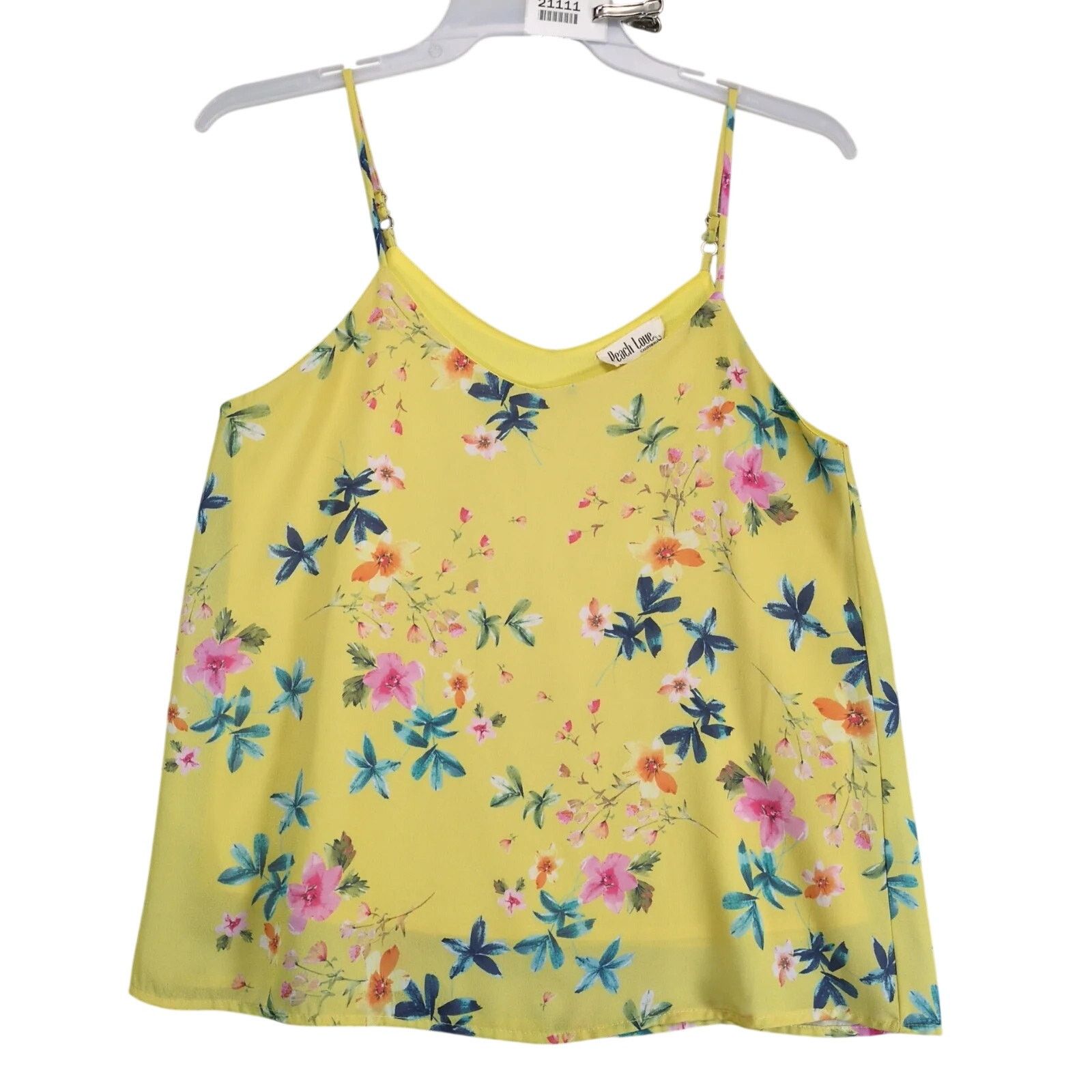 Other Peach Love California Yellow Floral Camisole Top Cami Tank S Size S / US 4 / IT 40 - 1 Thumbnail
