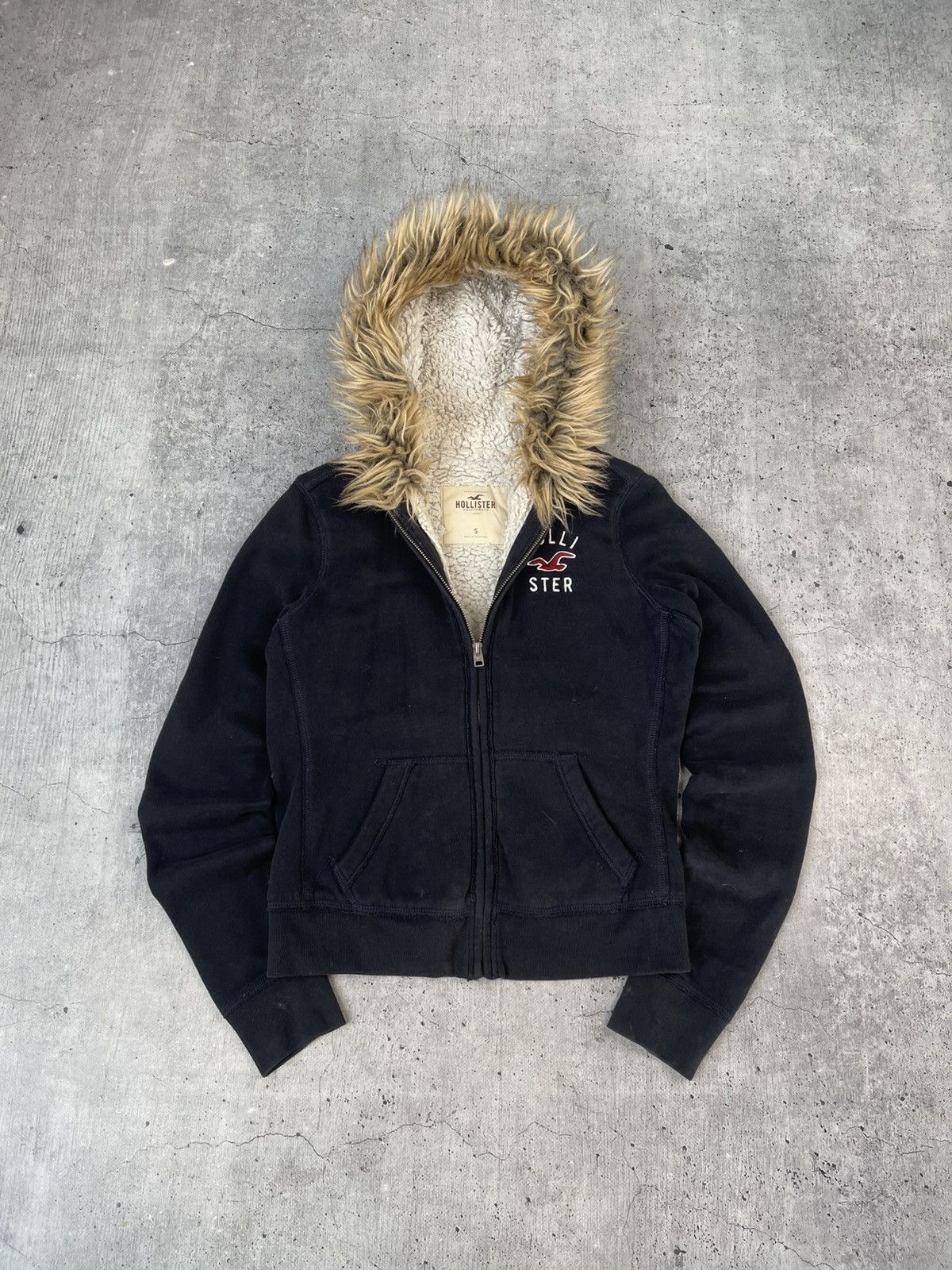 Y2K HOLLISTER FUR ZIP HOODIE IFSIXWASNINE LGB STYLE