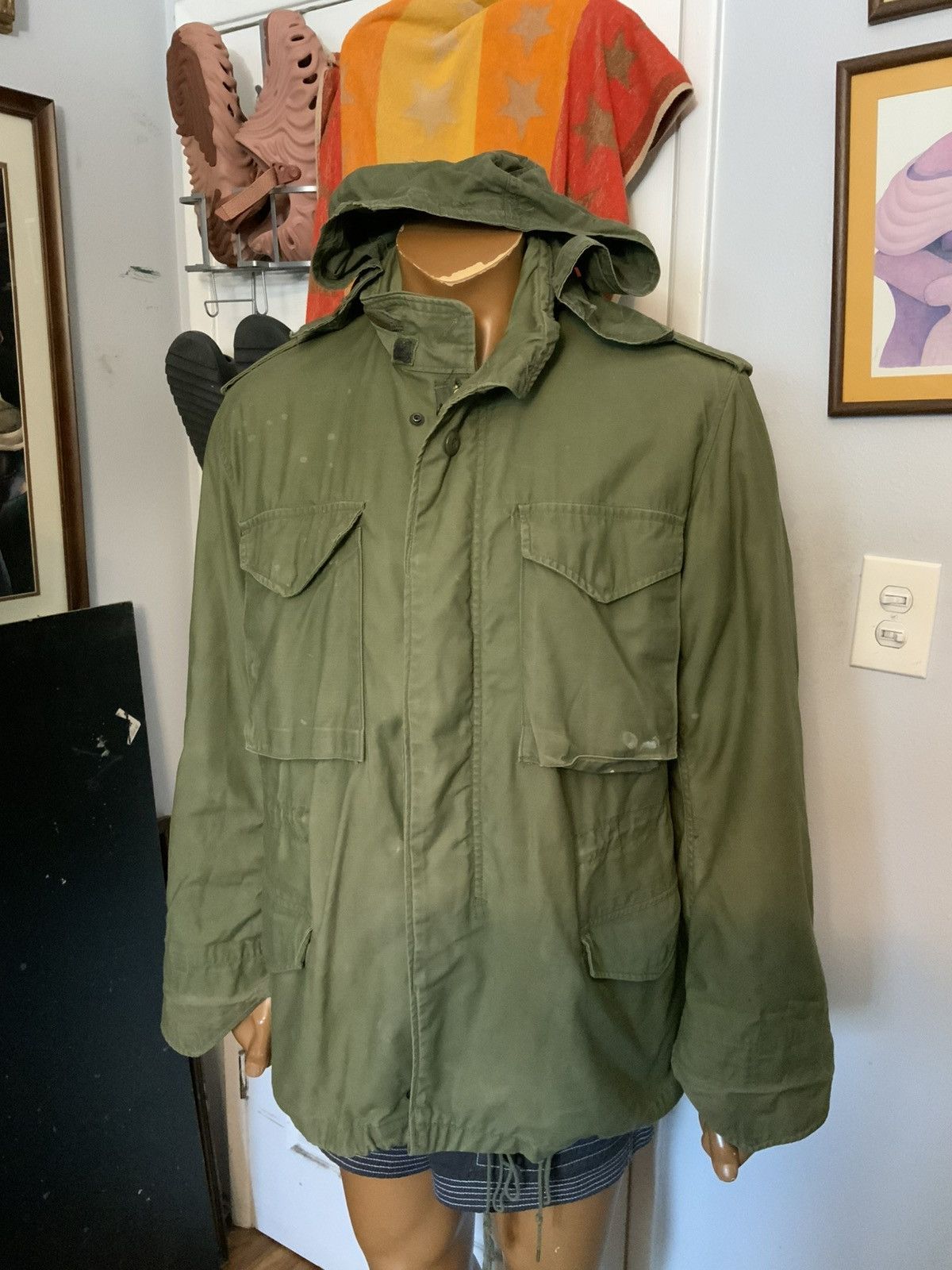 Vintage 70s Winfield M65 US Military Vietnam War Era Field Jacket Size US M / EU 48-50 / 2 - 18 Thumbnail