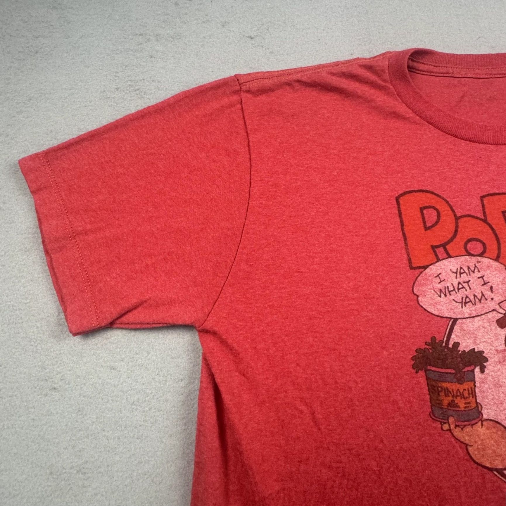 Other VINTAGE Popeye Graphic T-Shirt Mens Large Red Heather Cartoon Crewneck "Strong to the Finish" Size US L / EU 52-54 / 3 - 3 Thumbnail