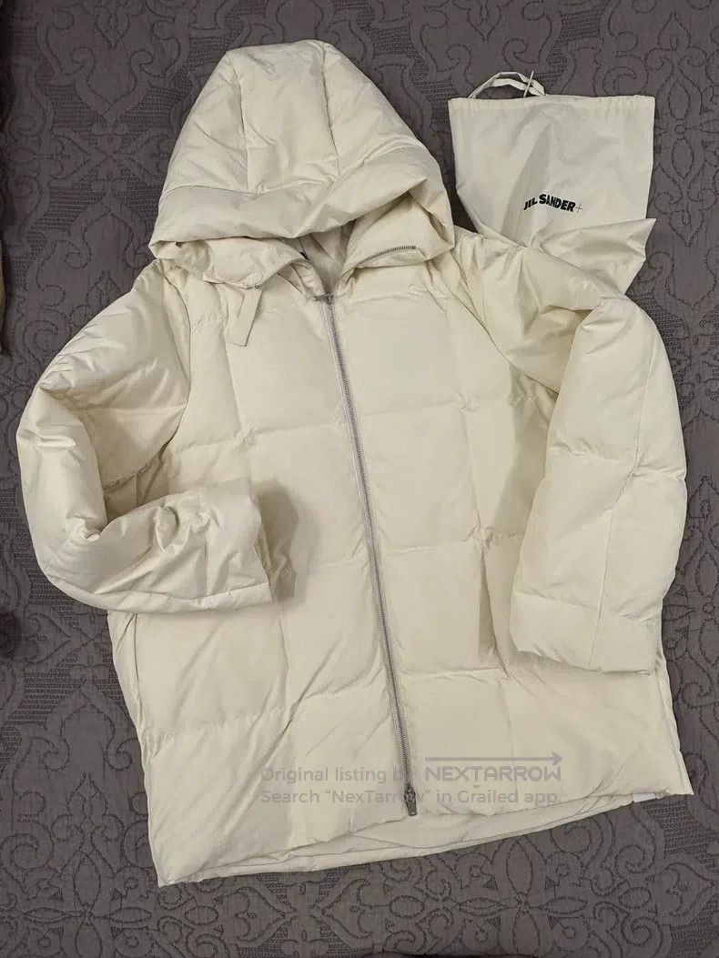 Jil Sander Jil Sander Classic Cream Yellow Down Jacket Size S / US 4 / IT 40 - 1 Thumbnail